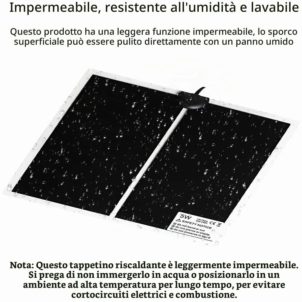 Geoyien Tappetino Riscaldante per Rettili, 15x14cm, 7-10W, 220V-240V - immagine 5