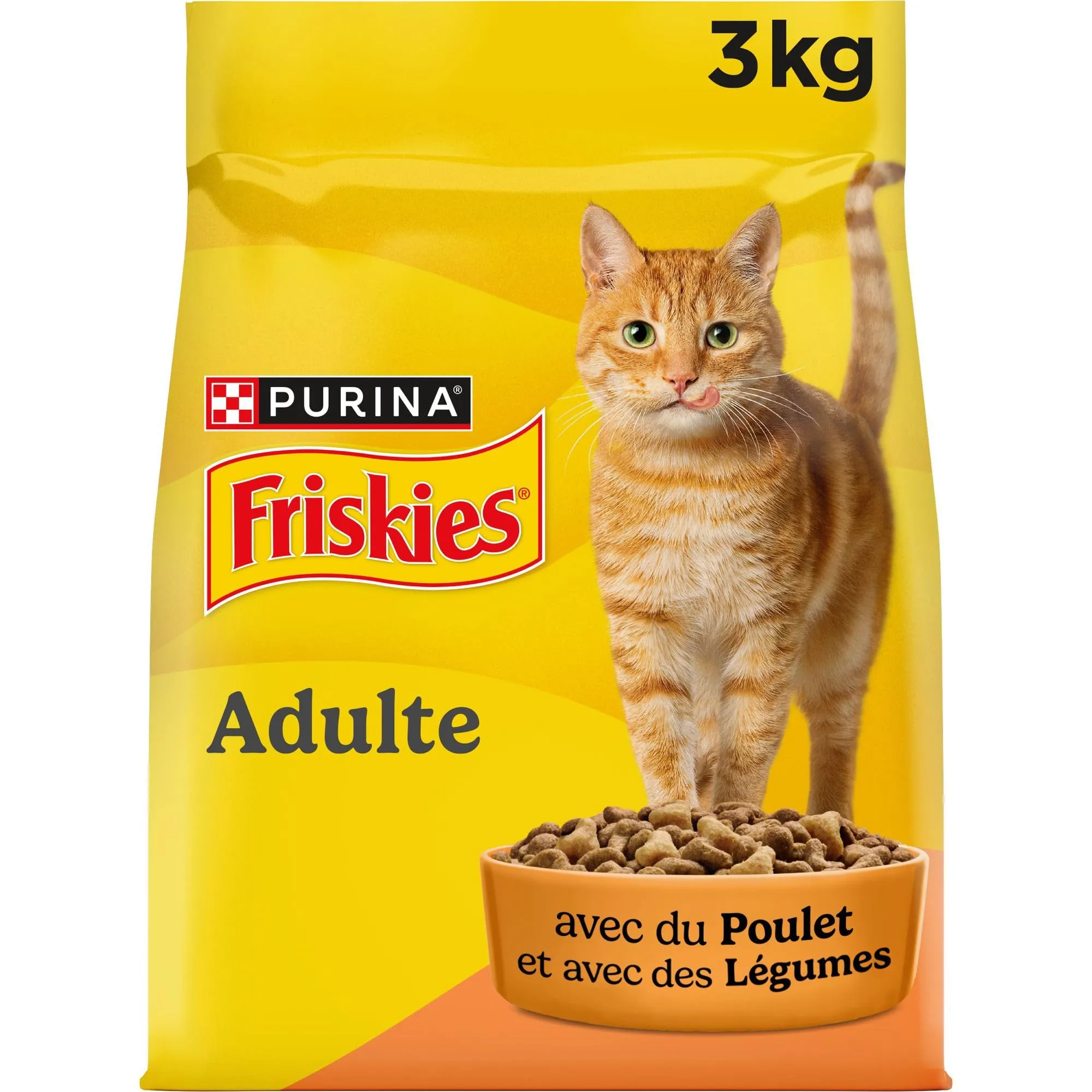 Friskies Crocchette complete per Gatti Adulti Pollo e Verdure, 3 kg - immagine 1