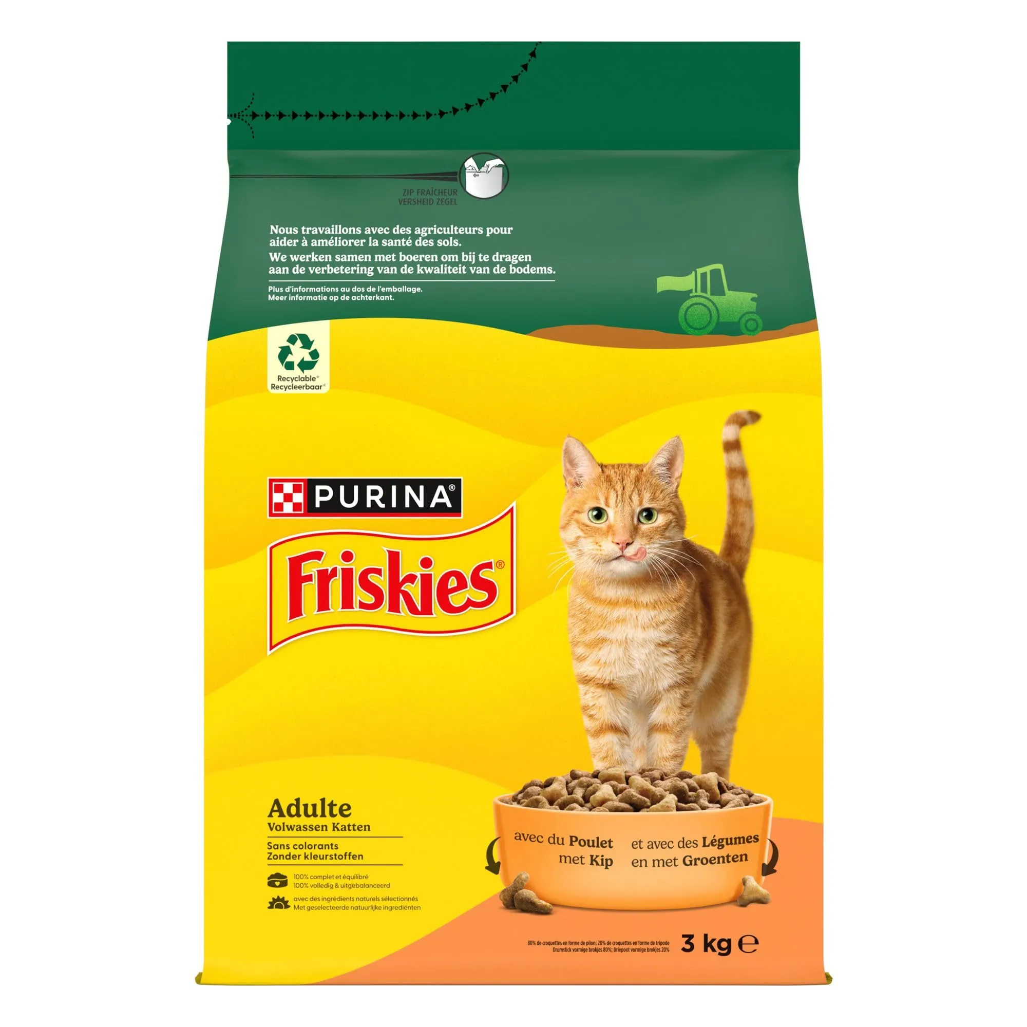 Friskies Crocchette complete per Gatti Adulti Pollo e Verdure, 3 kg - immagine 2