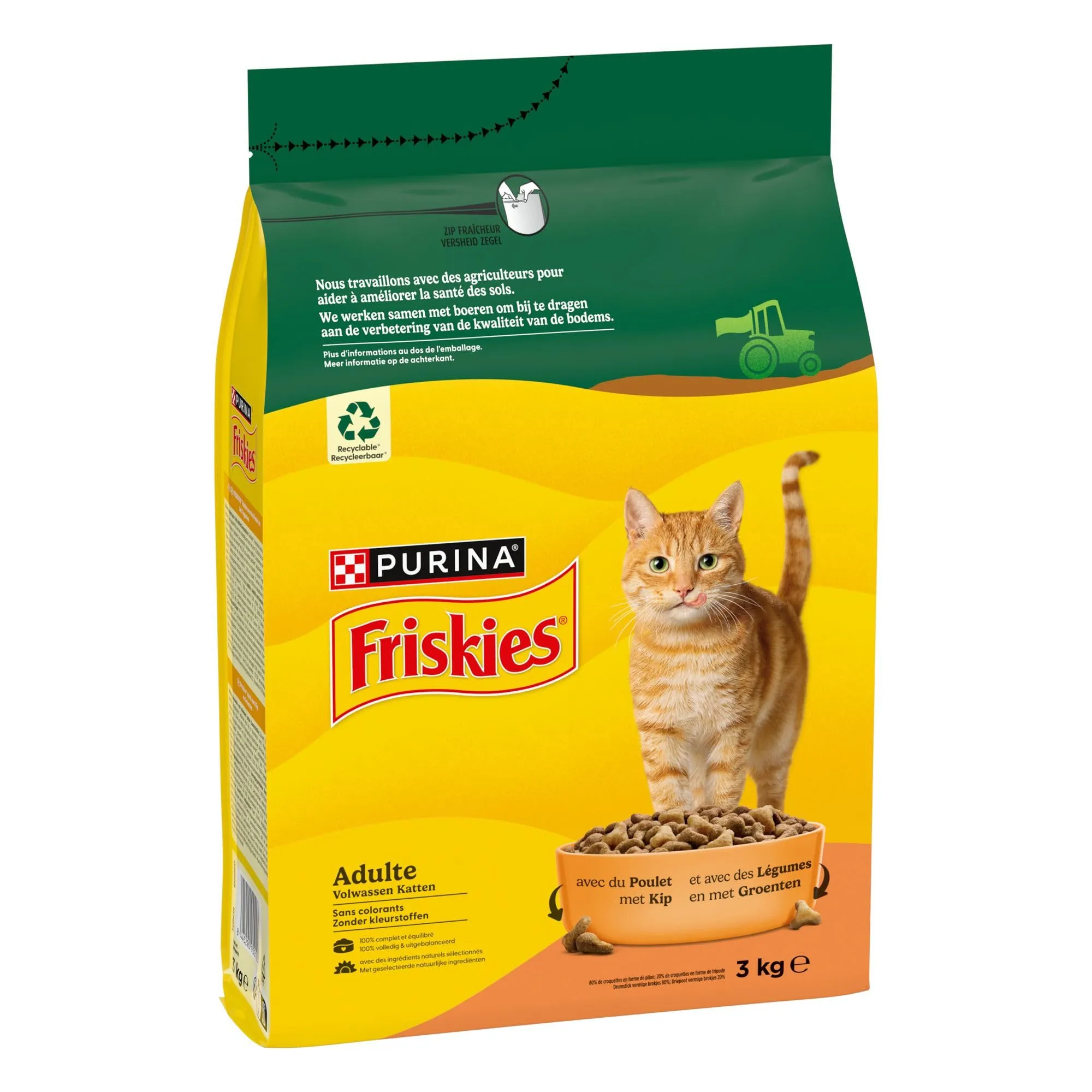 Friskies Crocchette complete per Gatti Adulti Pollo e Verdure, 3 kg - immagine 3