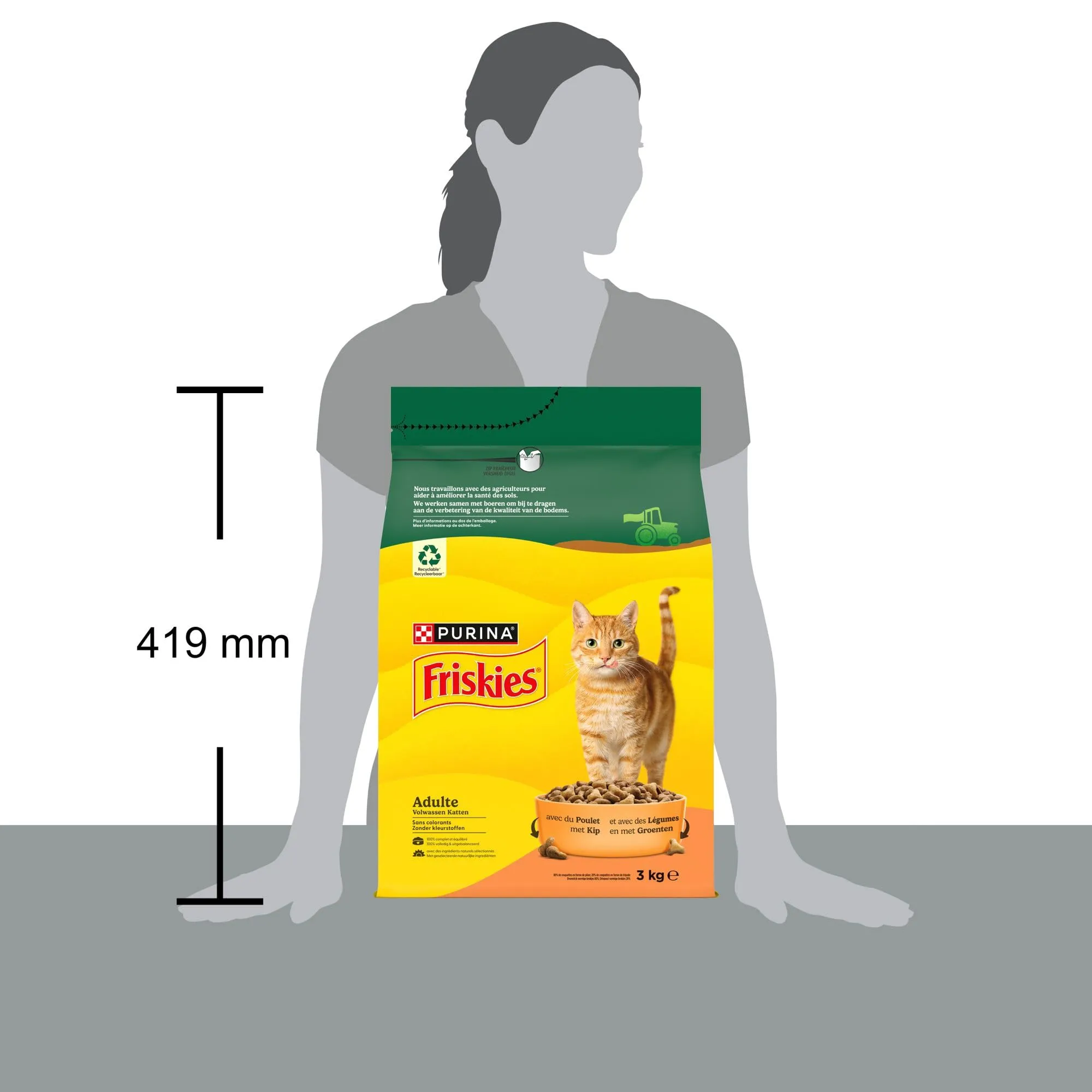 Friskies Crocchette complete per Gatti Adulti Pollo e Verdure, 3 kg - immagine 5