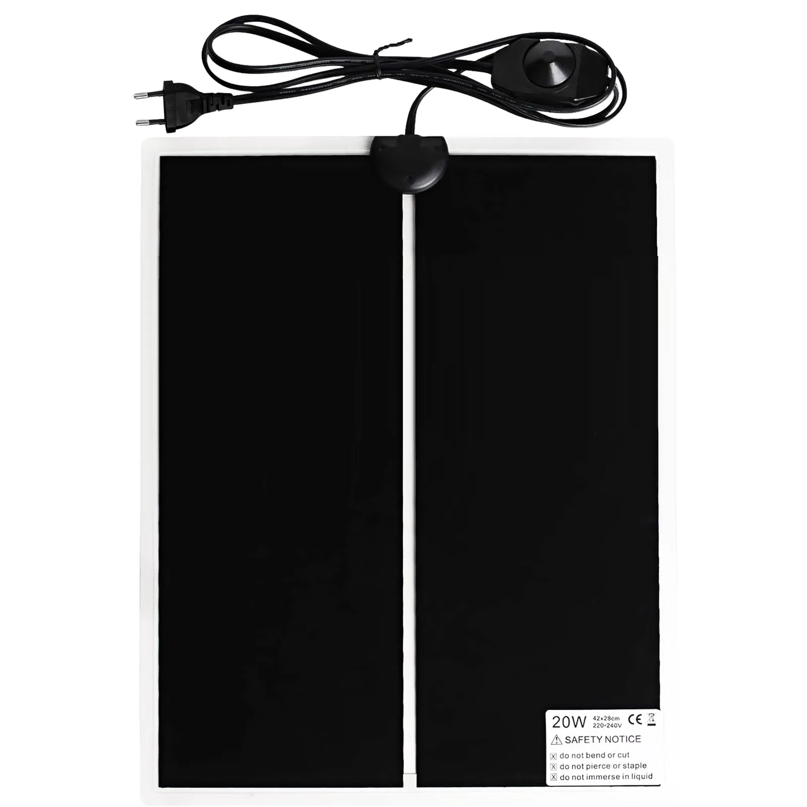 Geoyien Tappetino Riscaldante per Rettili, 42x28cm, Nero - immagine 1