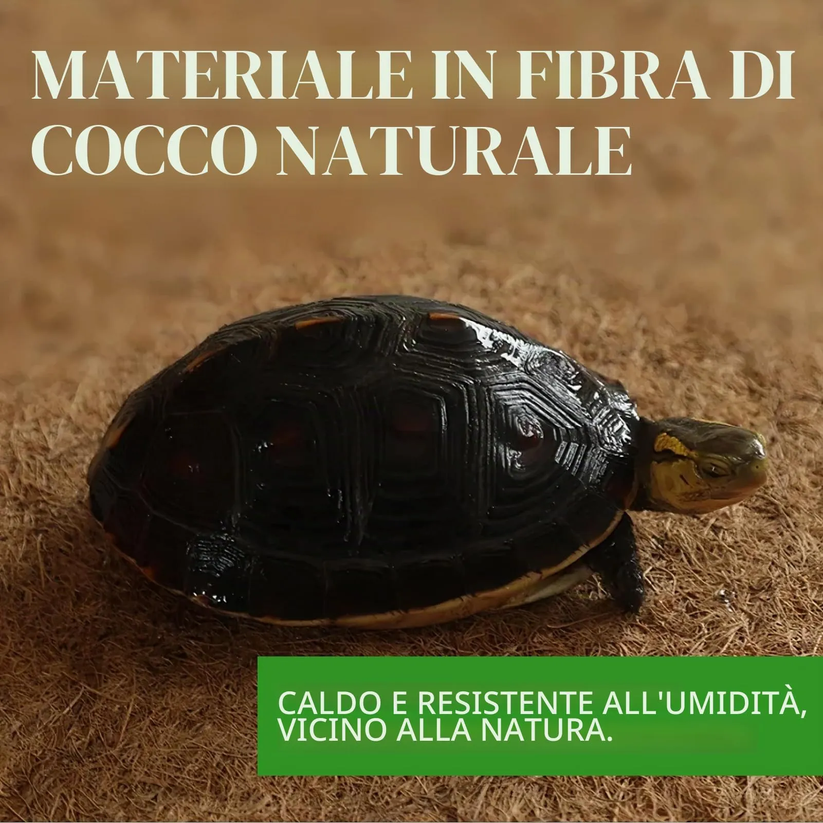 Flewdart Rotolo di Fibra di Cocco Naturale Carbonizzata 30x120 cm per Rettili e Giardinaggio - immagine 4