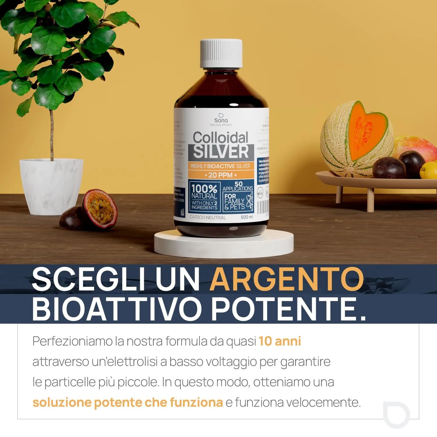 Institut Katharos Argento Colloidale Puro 20 PPM, 500ml - immagine 2