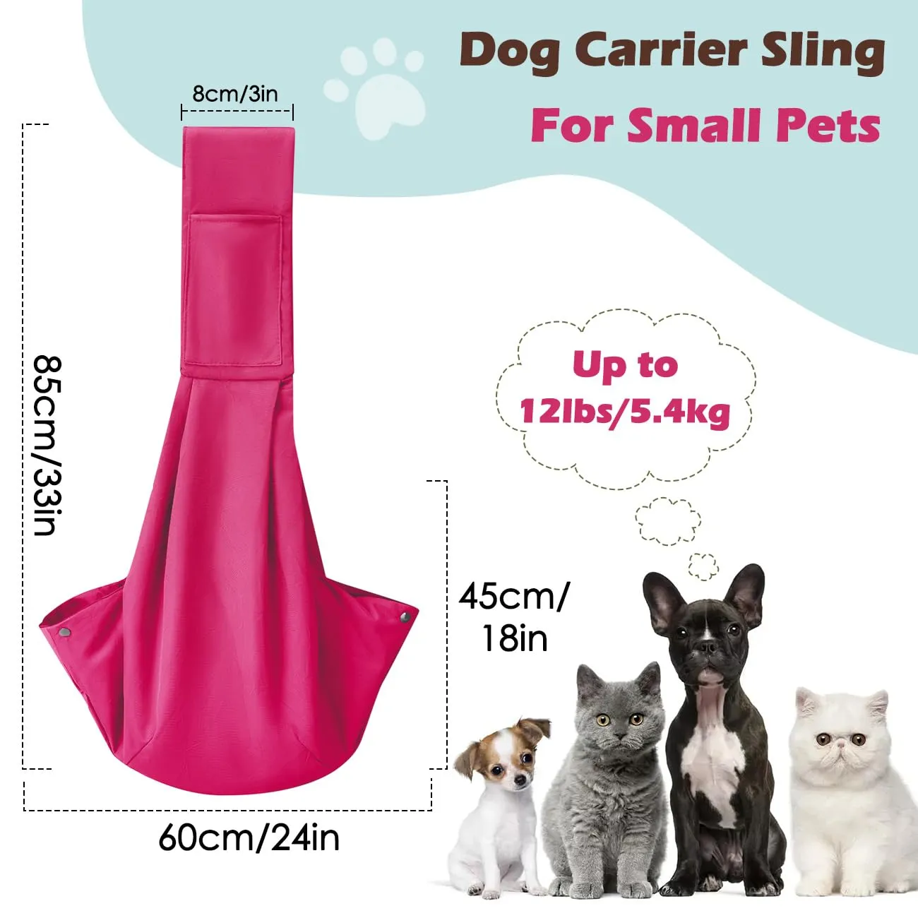 Pawaboo Fascia Trasportino per Cane Piccolo - immagine 2