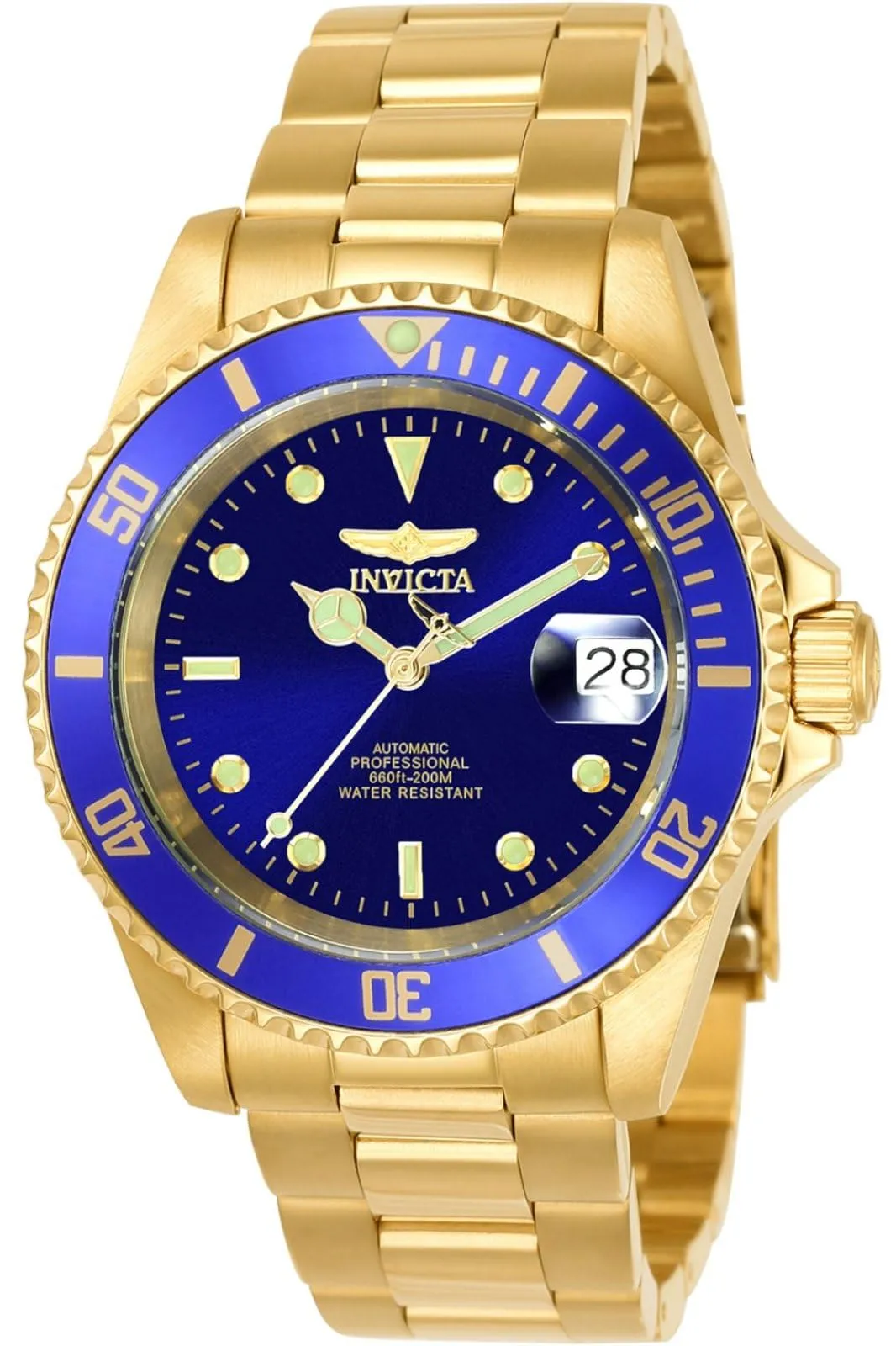 Invicta Pro Diver 8930OB Orologio da uomo automatico in acciaio inossidabile 40 mm, Oro/Blu - immagine 1