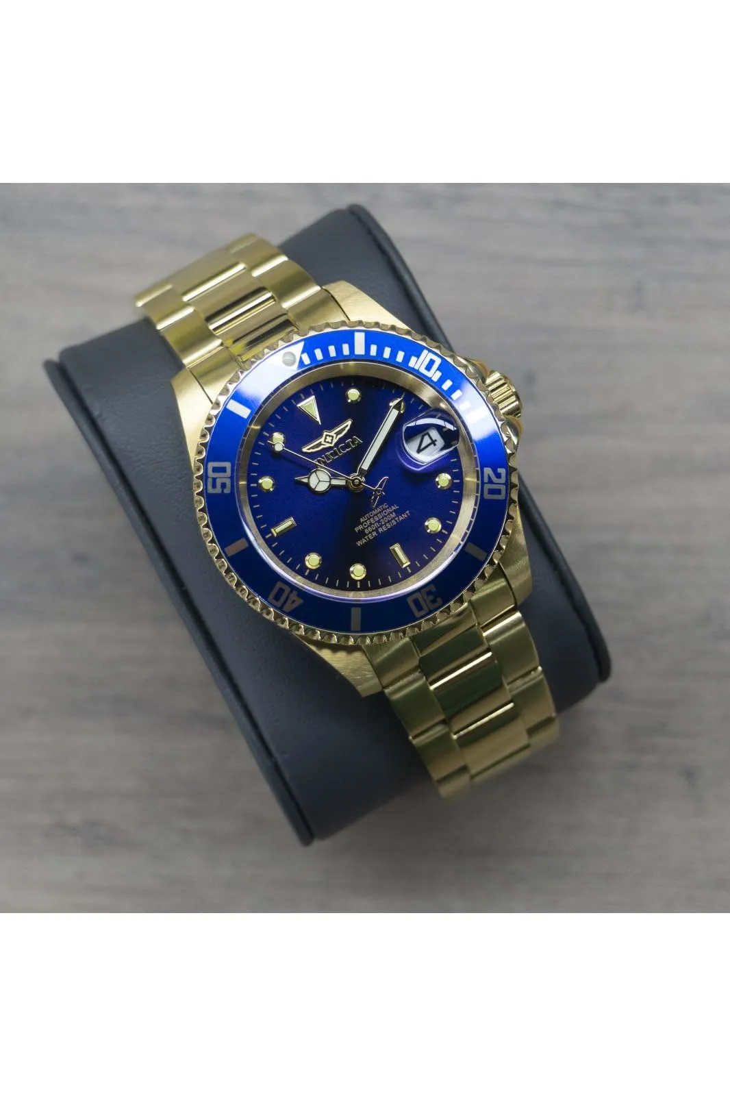 Invicta Pro Diver 8930OB Orologio da uomo automatico in acciaio inossidabile 40 mm, Oro/Blu - immagine 6