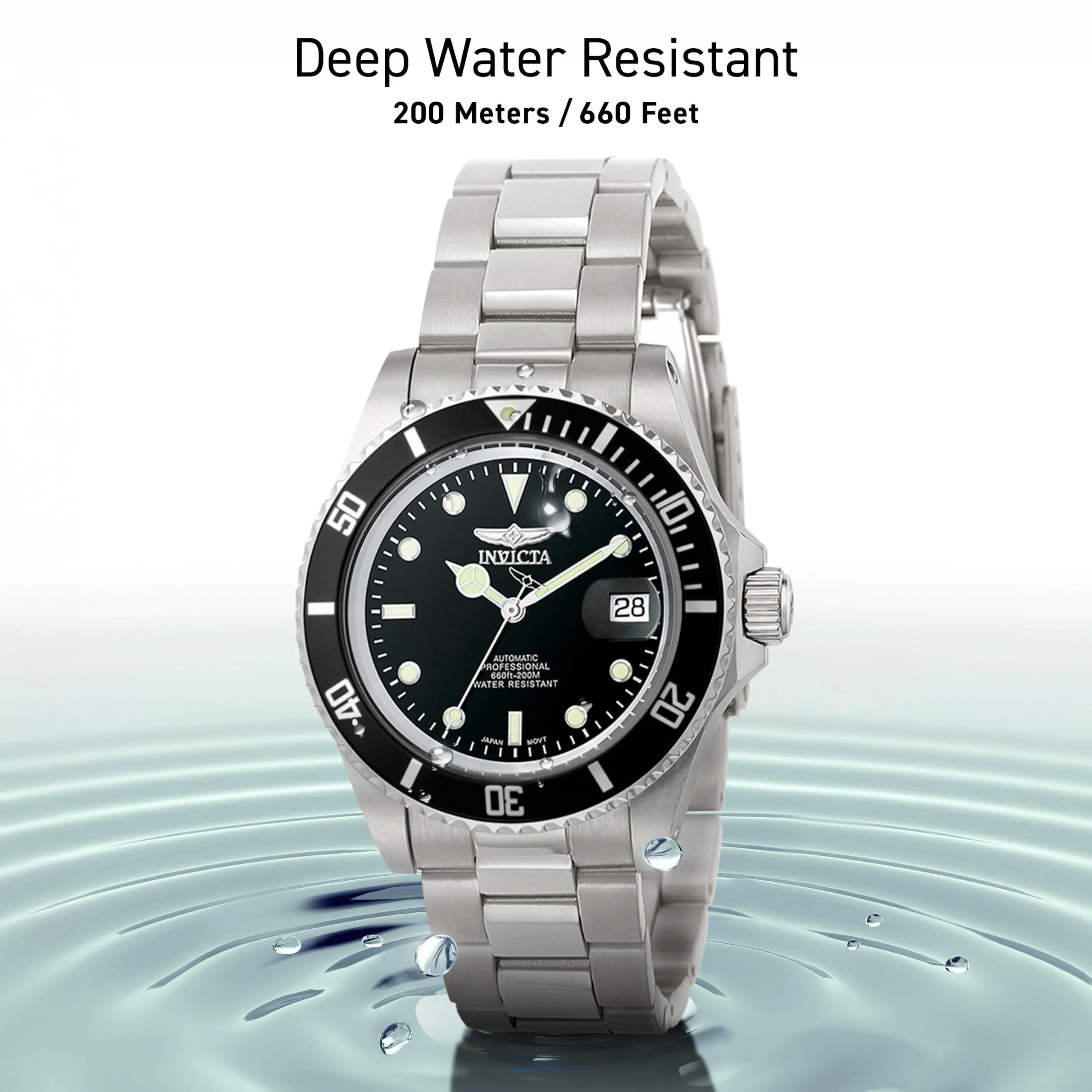 Invicta Pro Diver 8926OB Orologio da Uomo Automatico in Acciaio Inossidabile, 40 mm, Argento / Nero - immagine 5