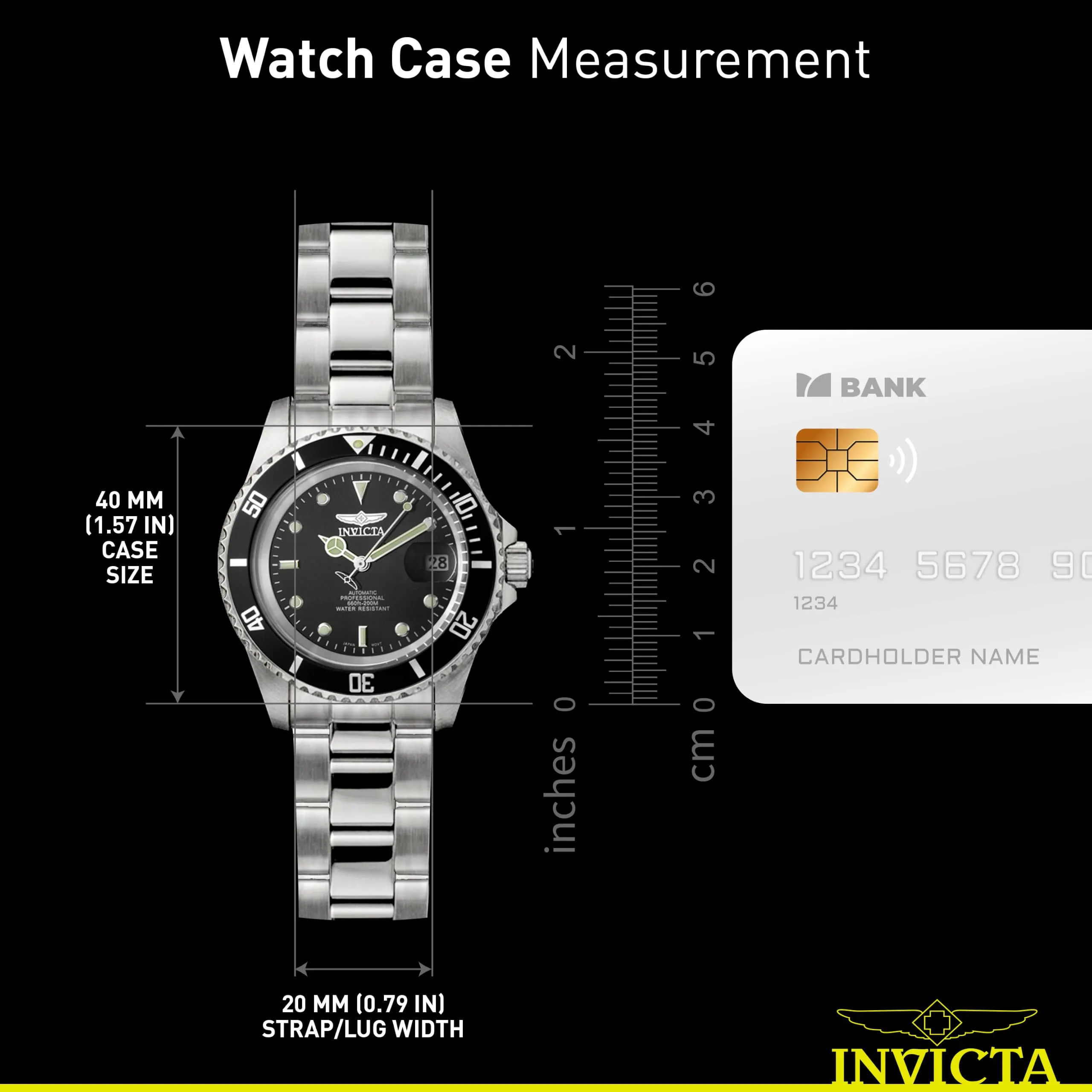 Invicta Pro Diver 8926OB Orologio da Uomo Automatico in Acciaio Inossidabile, 40 mm, Argento / Nero - immagine 7