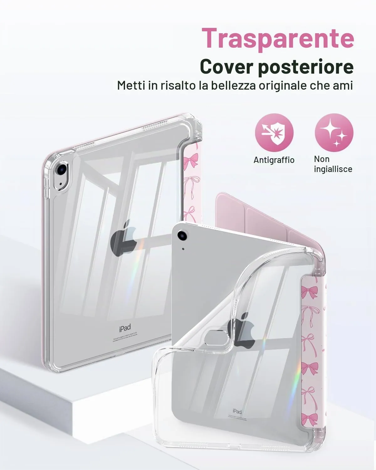 MoKo Cover for iPad 11th Gen 11" (2025) and 10th Gen 10.9" (2022), Stella Rosa - immagine 3