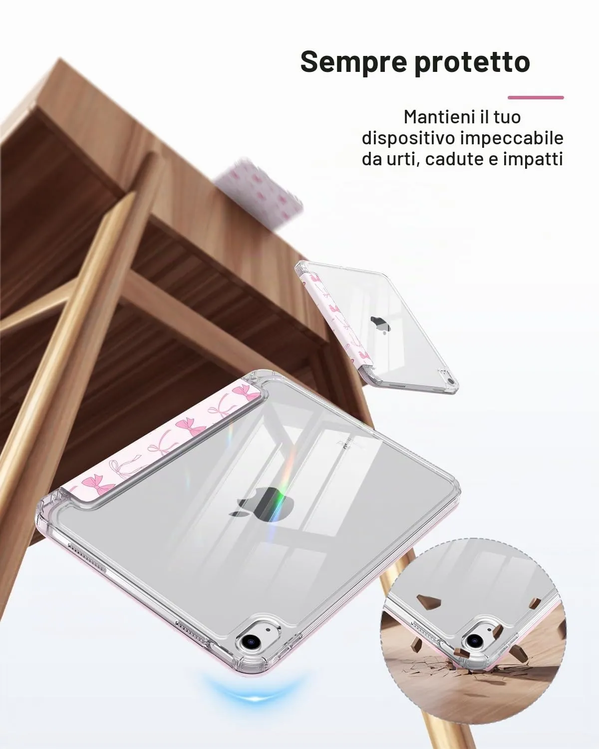 MoKo Cover for iPad 11th Gen 11" (2025) and 10th Gen 10.9" (2022), Stella Rosa - immagine 4