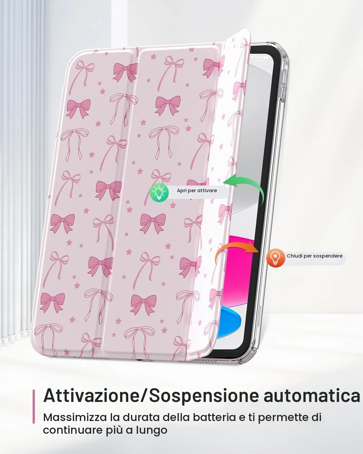 MoKo Cover for iPad 11th Gen 11" (2025) and 10th Gen 10.9" (2022), Stella Rosa - immagine 7