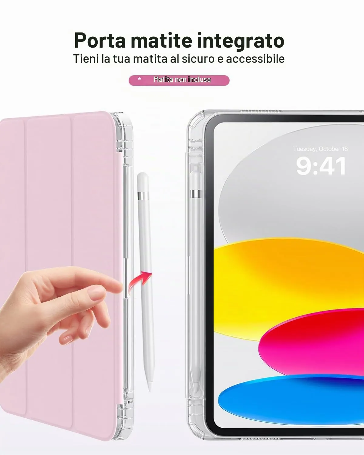 MoKo Cover for iPad 11th Gen 11" (2025) and 10th Gen 10.9" (2022), Stella Rosa - immagine 8