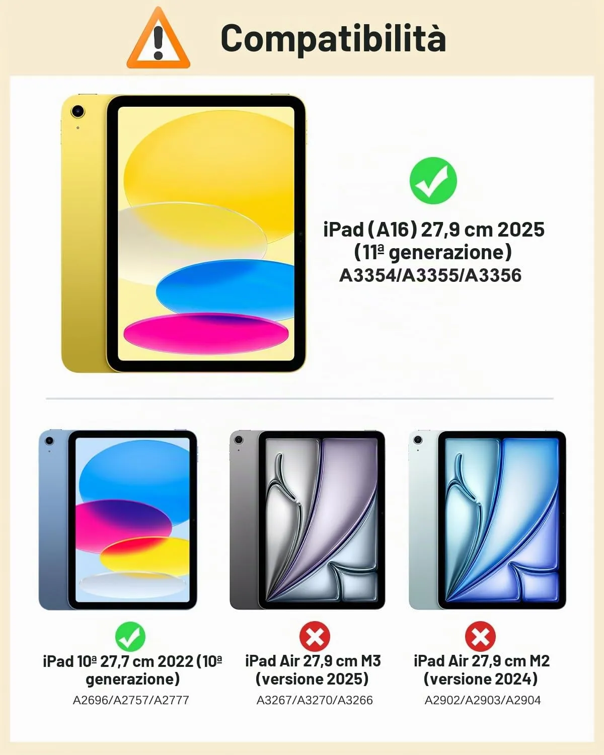 MoKo Cover for iPad 11th Gen 11" and 10th Gen 10.9", Giallo Chiaro - immagine 2