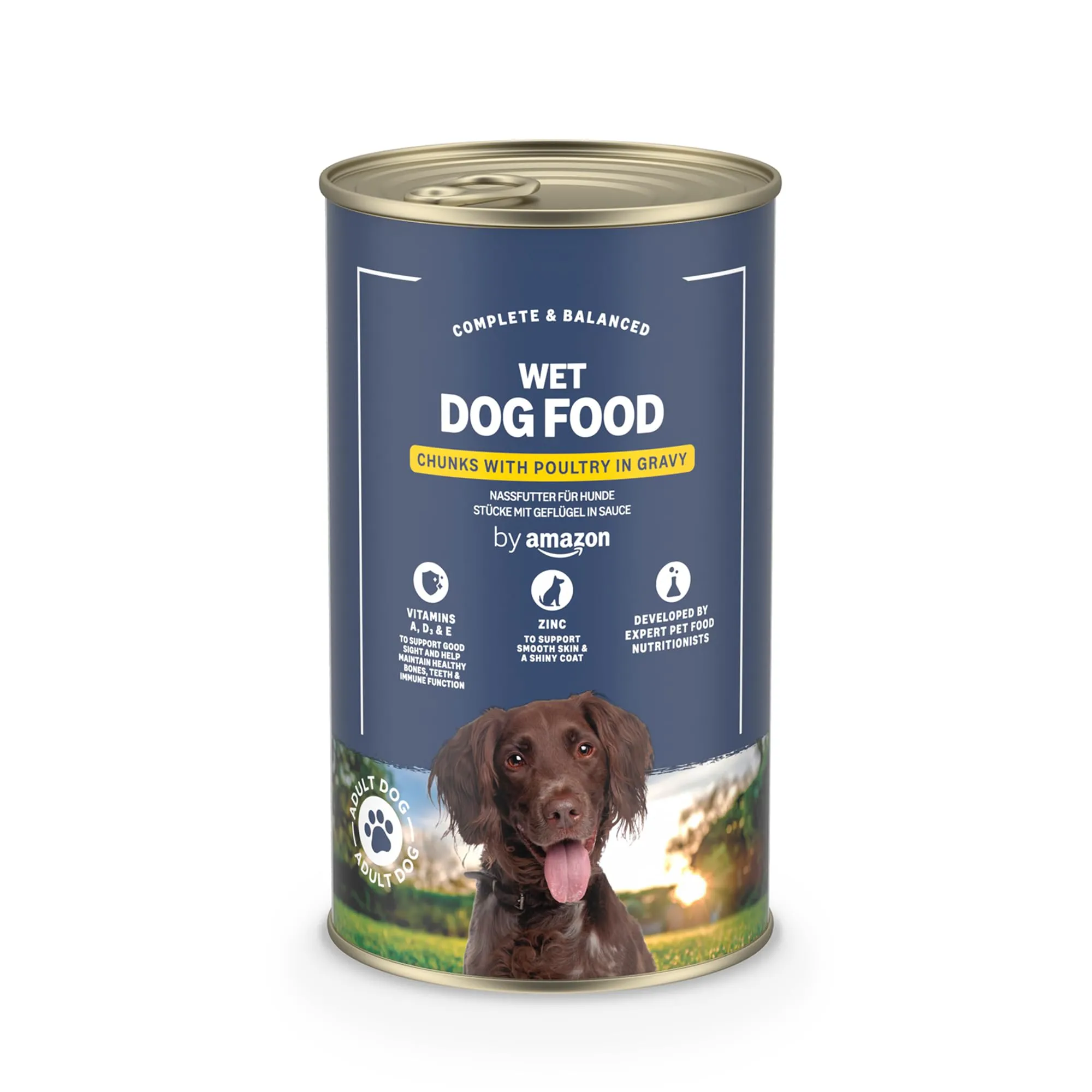 by Amazon Cibo umido per cani, bocconcini di pollame in salsa, 1,24 kg - immagine 1