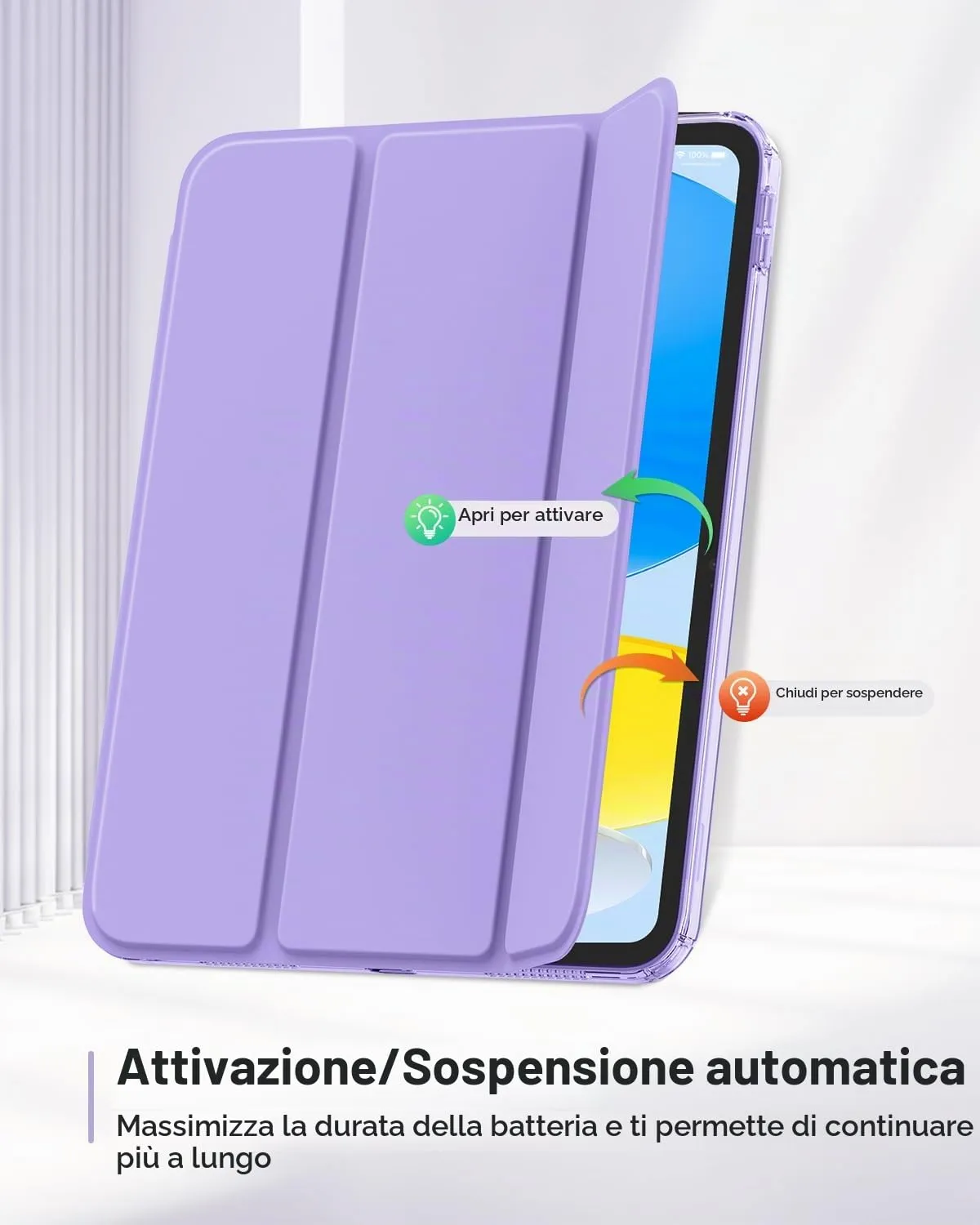 MoKo Custodia per iPad 11ª Gen 11" e 10ª Gen 10,9", Lilla - immagine 7