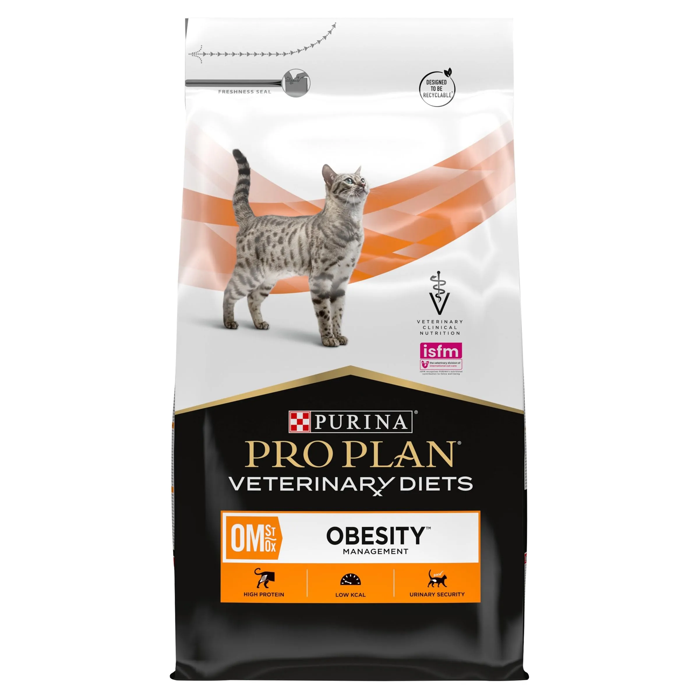Purina Pro Plan Veterinary Diets Feline OM St/Ox Dieta Clinica per Gatti, Asciutta, Gestione dell'Obesità, 5 kg - immagine 2