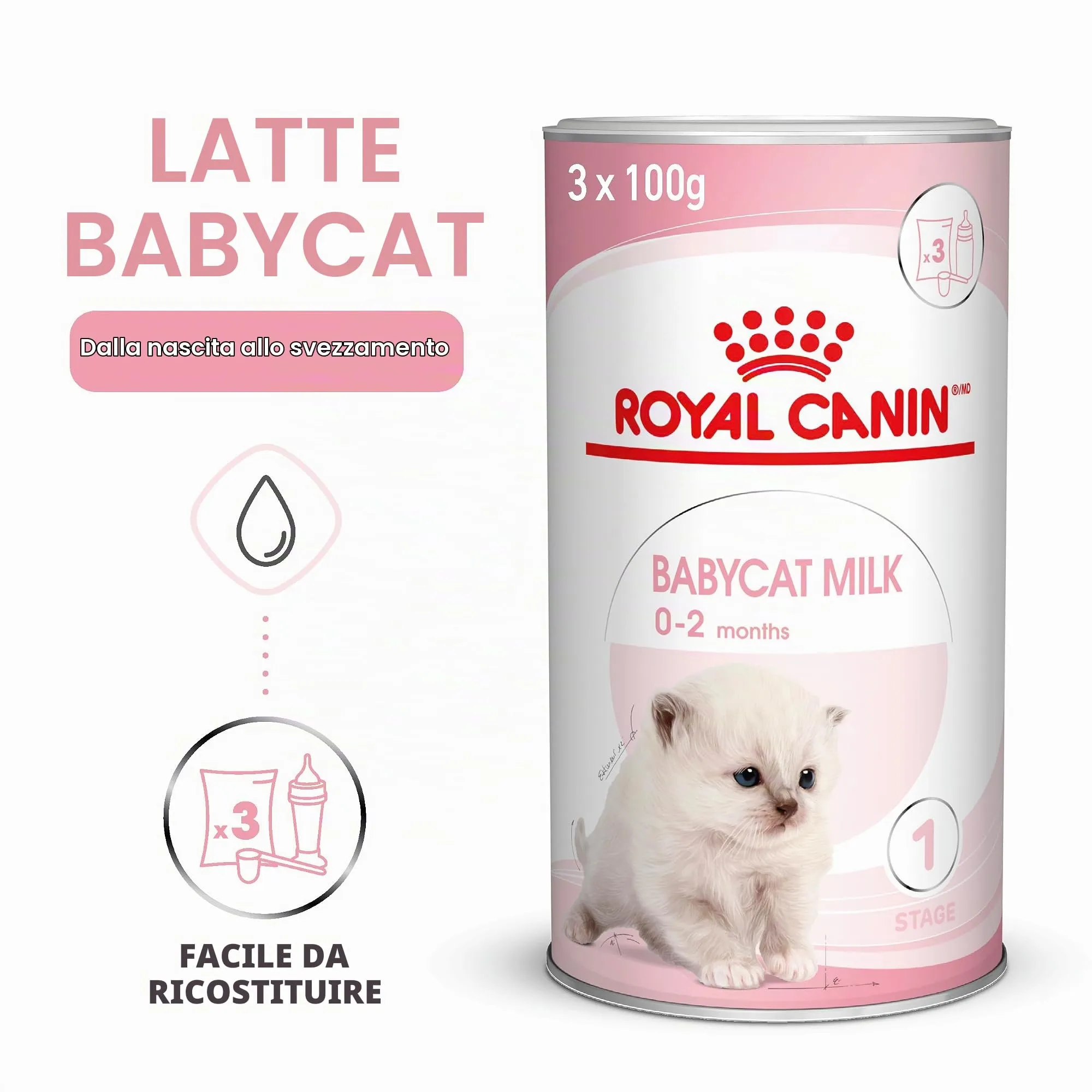 Royal Canin Babycat Milk Latte in polvere per gattini, 300 g - immagine 2