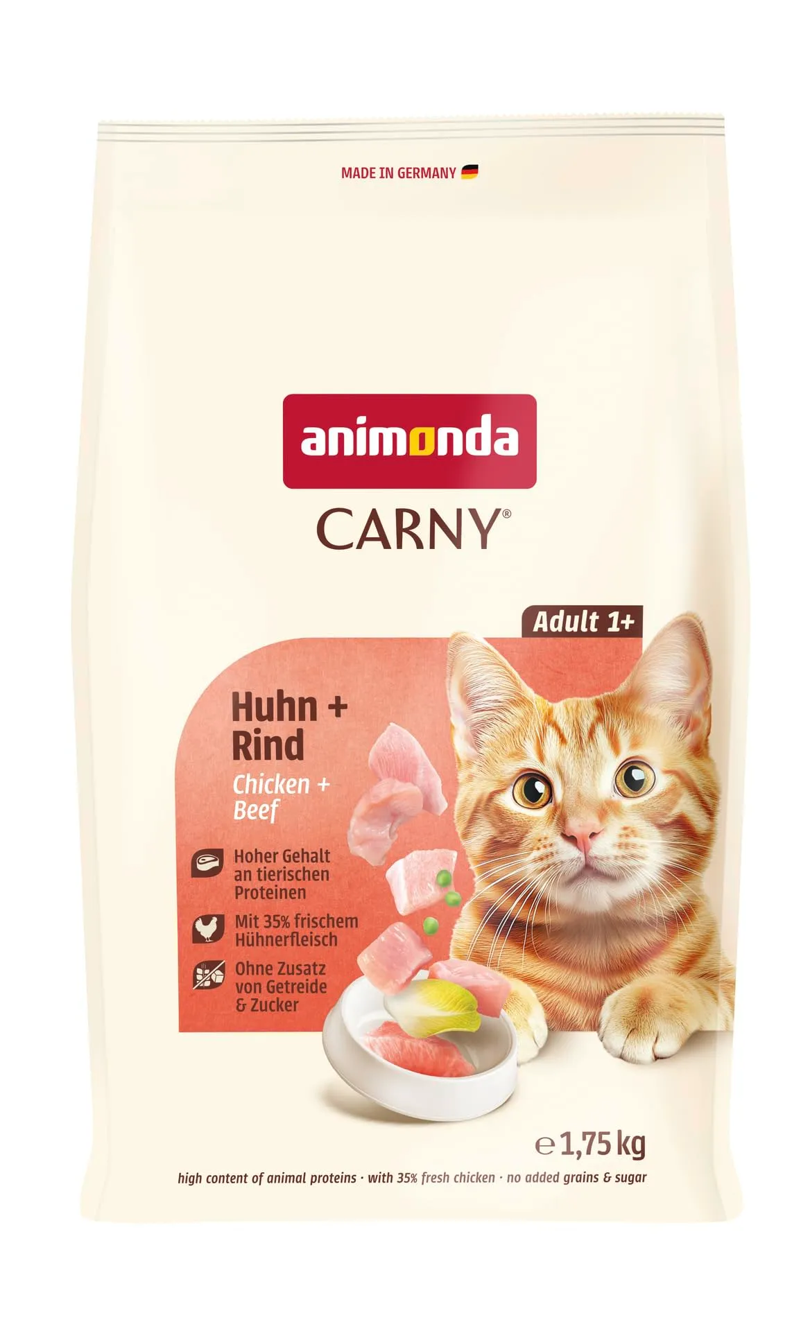 animonda Carny Adult Croccantini Gatto Pollo e Manzo, senza cereali e zucchero, 1.75 kg - immagine 1