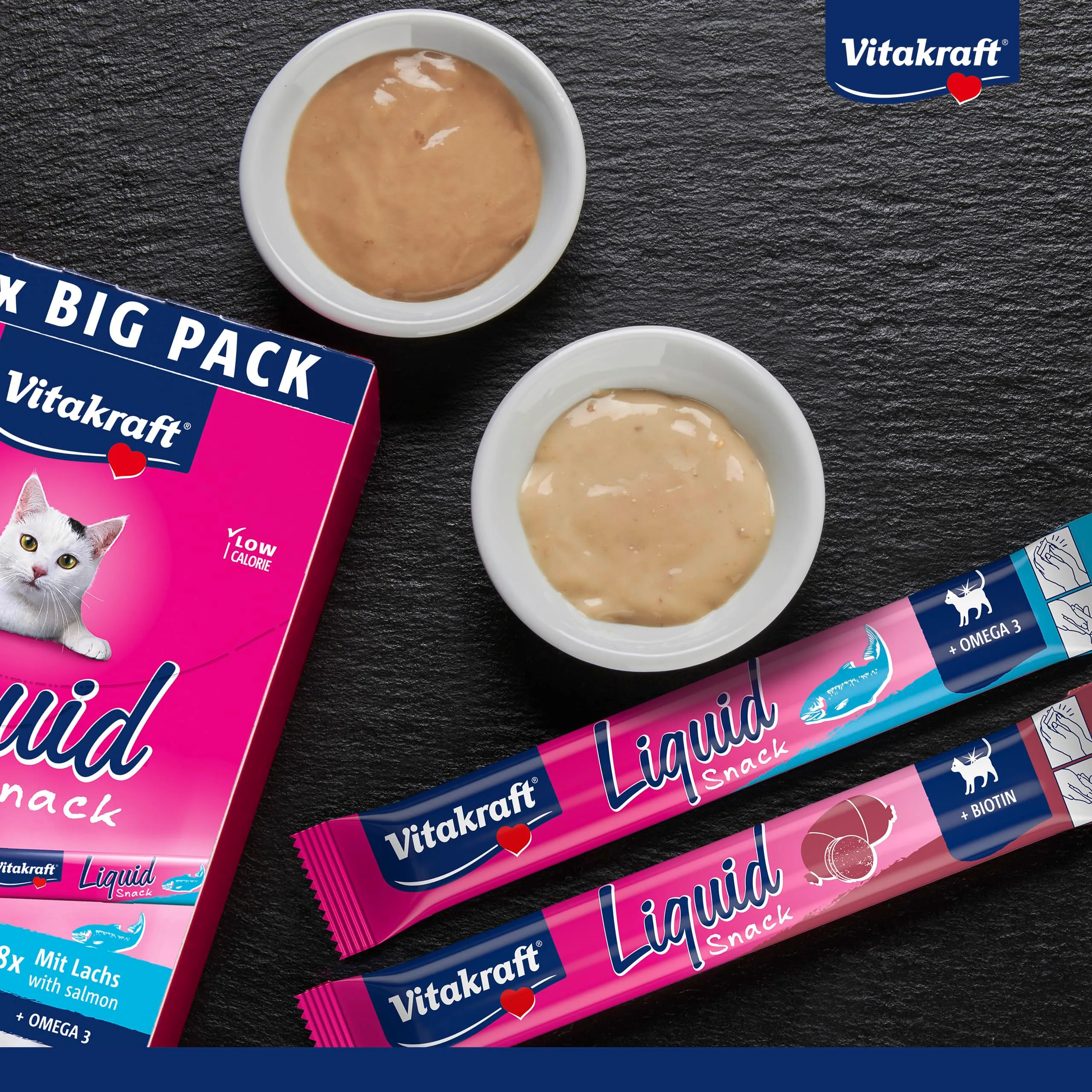 Vitakraft Liquid Snack, Paté di Fegato e Salmone (16 x 15 g) - immagine 2