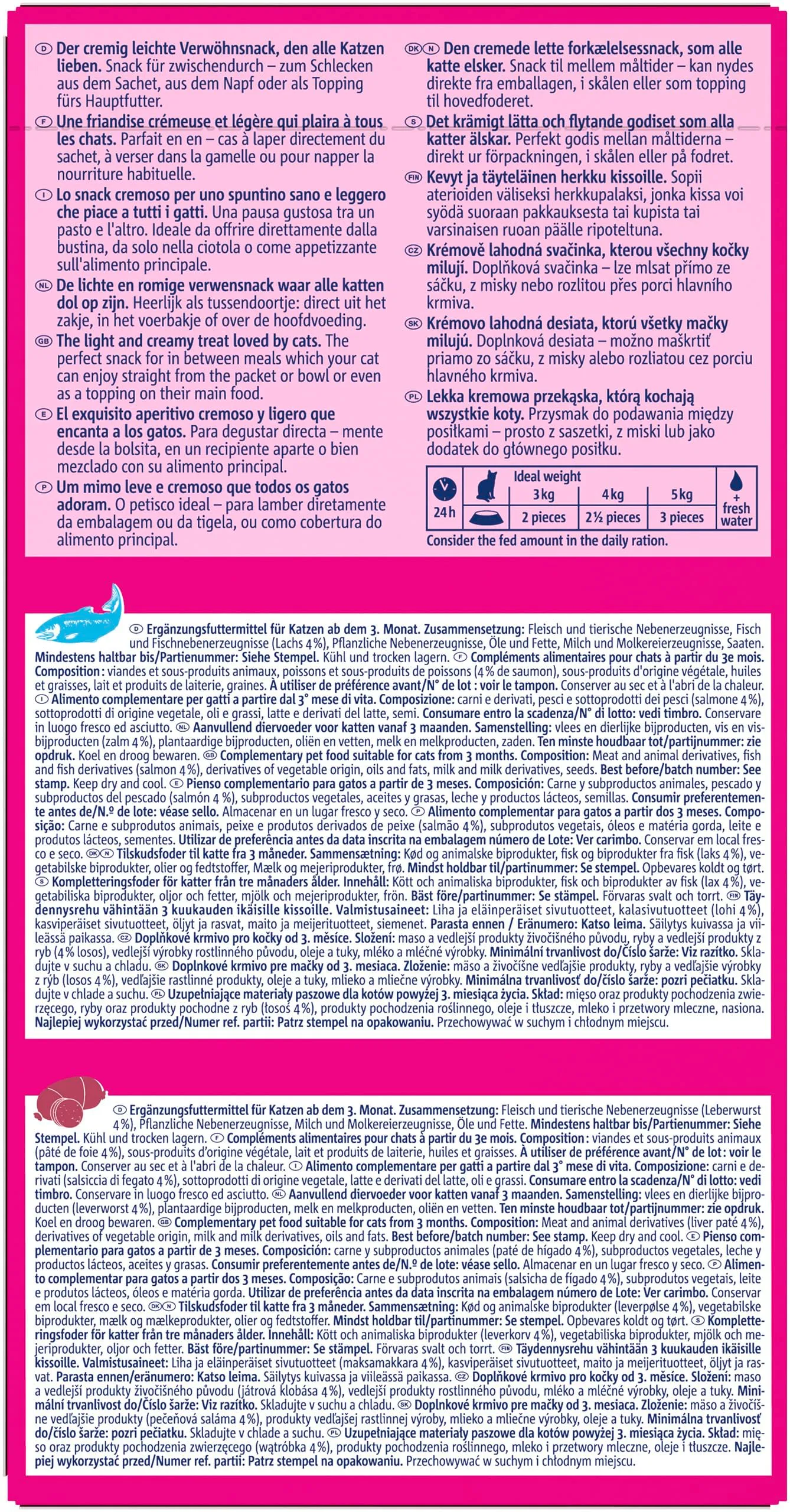 Vitakraft Liquid Snack, Paté di Fegato e Salmone (16 x 15 g) - immagine 4