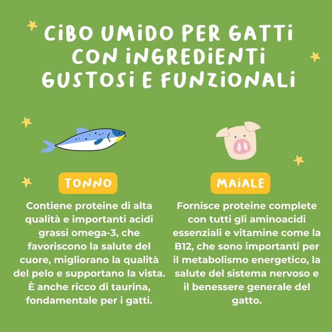 Hygge Cat Tartare di Tonno e Maiale, Cibo Umido Grain Free per Gatti Adulti, 18 x 85 g - immagine 3
