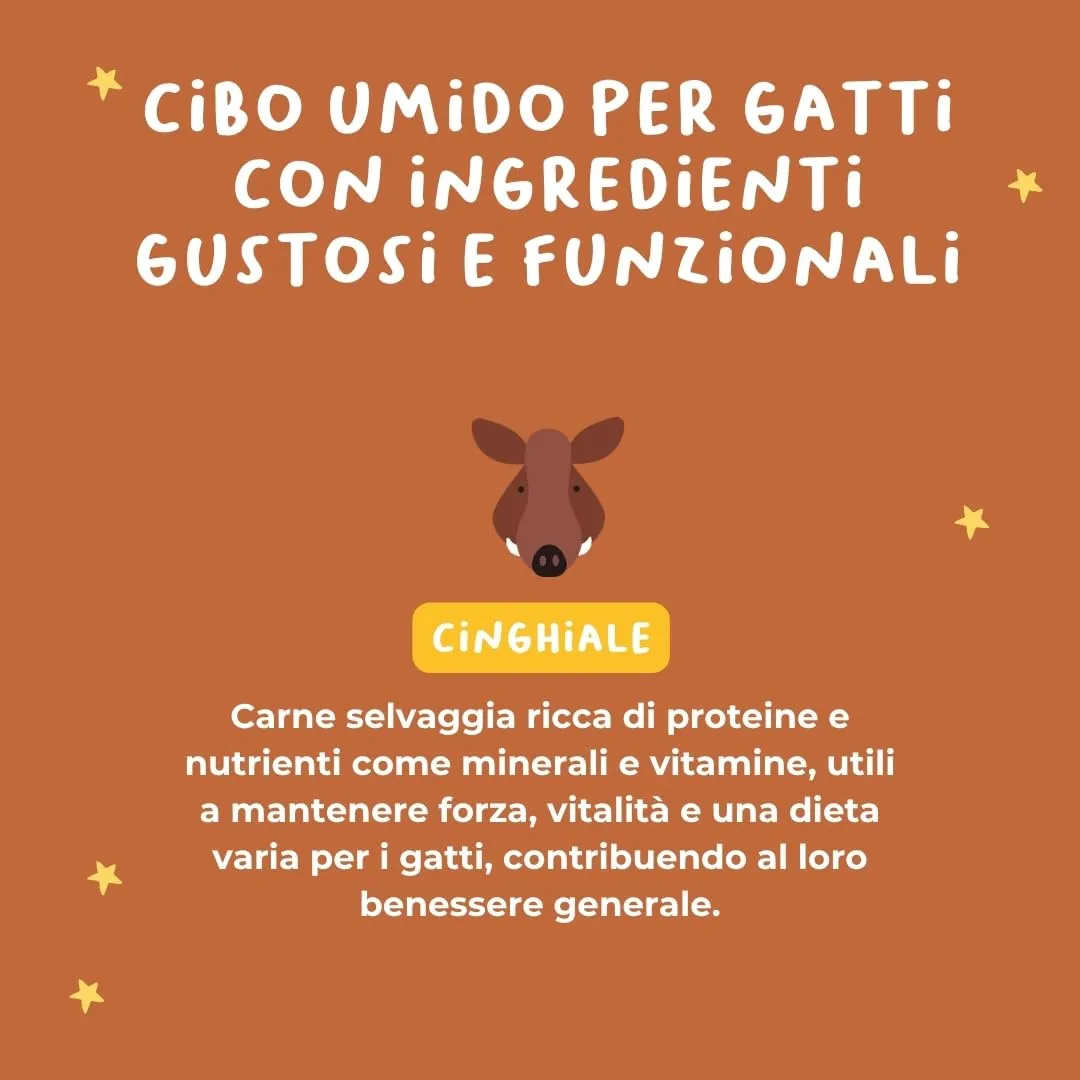 Hygge Cat Tartare di Cinghiale 70% Cibo Umido per Gatti Adulti Grain Free 18 x 85 g - immagine 3