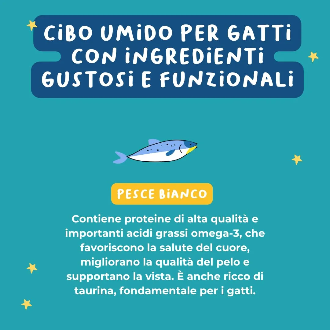 Hygge Cat Mousse di Pesce Bianco, Cibo Umido per Gatti Adulti Grain Free, 36 x 85 g - immagine 3