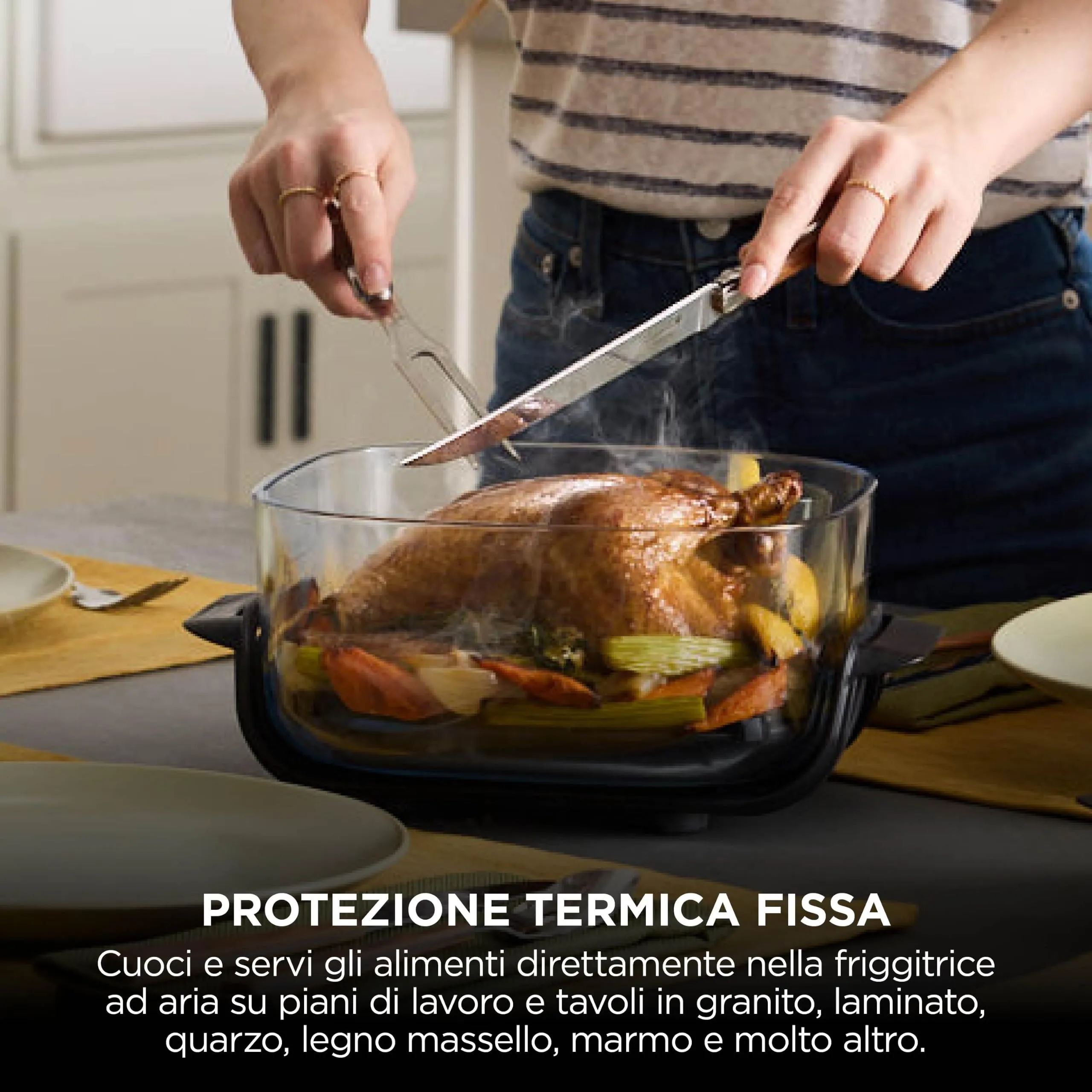 Ninja CRISPi Friggitrice ad aria 4 in 1, 1700 W, Grigio Pietra, FN201EUSD2 - immagine 11