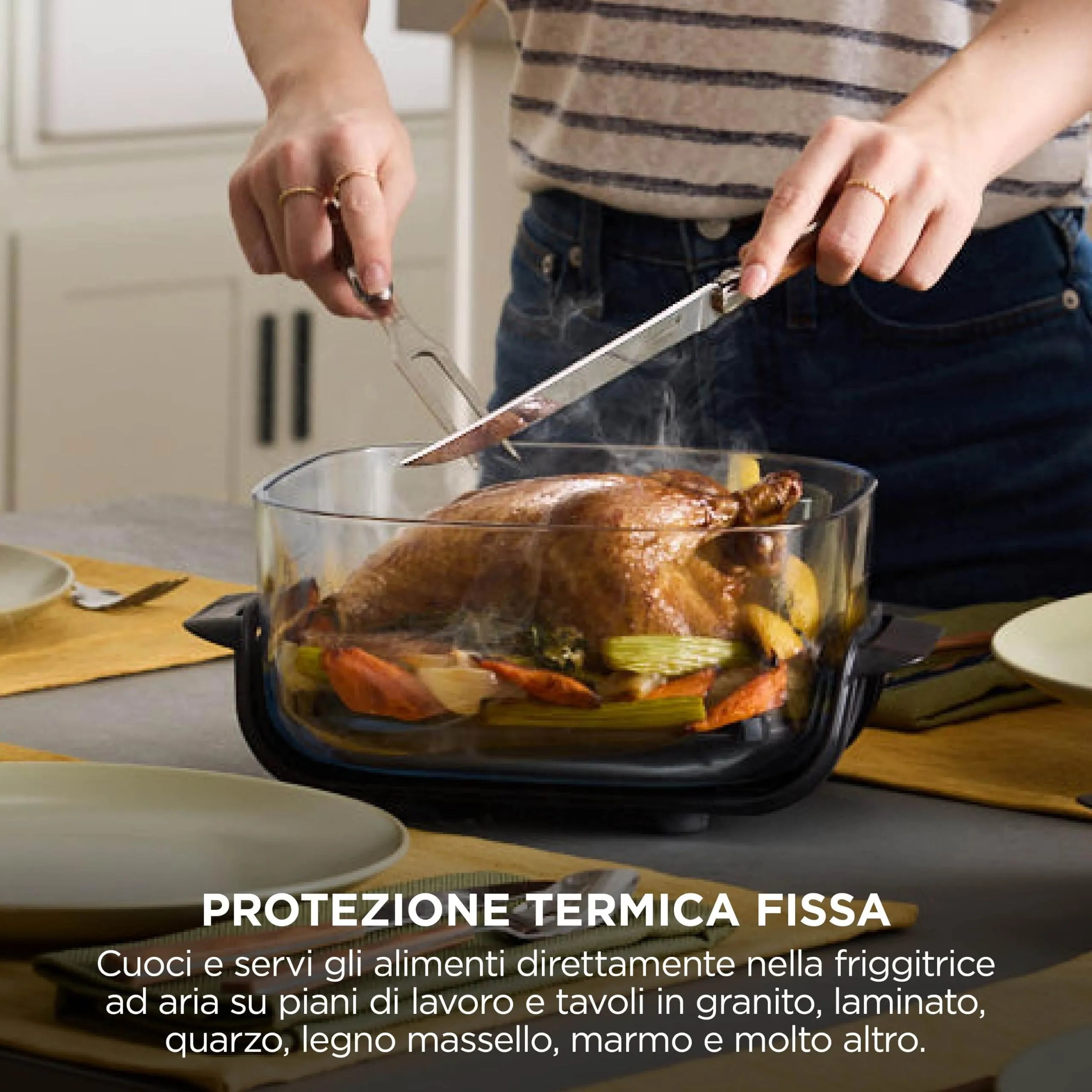 Ninja CRISPi Friggitrice ad Aria 4 in 1, 2,3 l e 3,8 l, 1700 W, Verde Salvia FN201EUGN8 - immagine 11