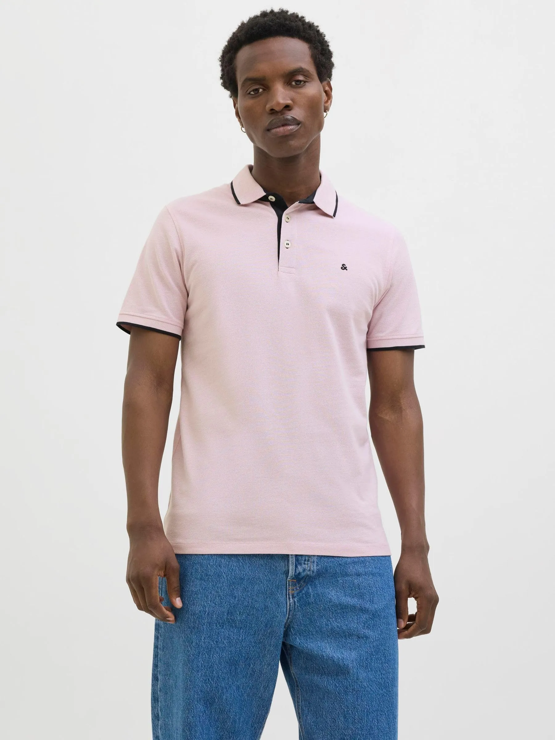 Jack & Jones Jjepaulos Polo S Noos, Rosa Nectar, XXS - immagine 2