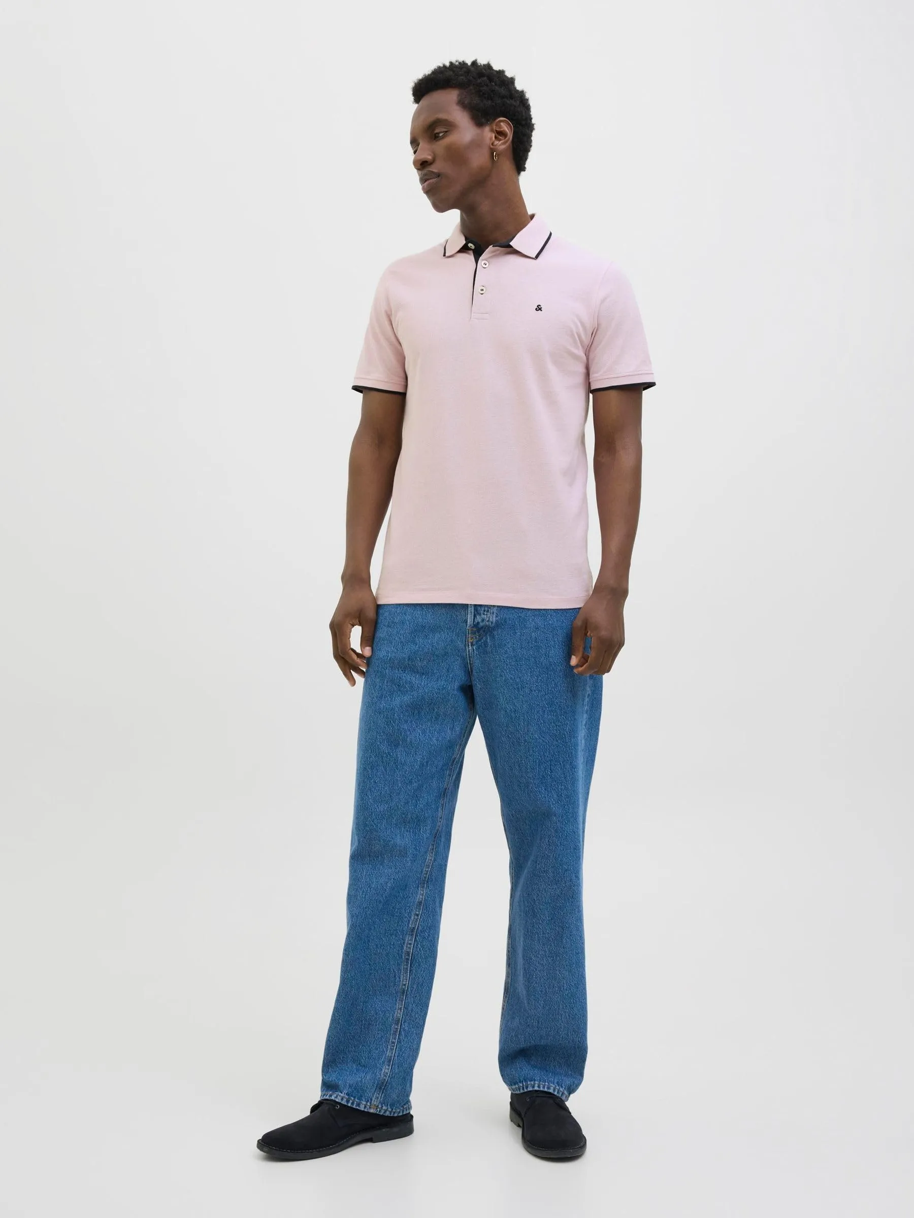 Jack & Jones Jjepaulos Polo S Noos, Rosa Nectar, XXS - immagine 3