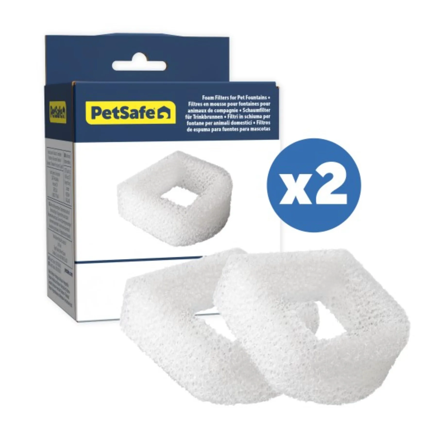 PetSafe PAC19-14089 Filtri di Schiuma di Ricambio per Fontane Drinkwell 360 in Acciaio Inossidabile e Ceramica, Confezione da 2 - immagine 2