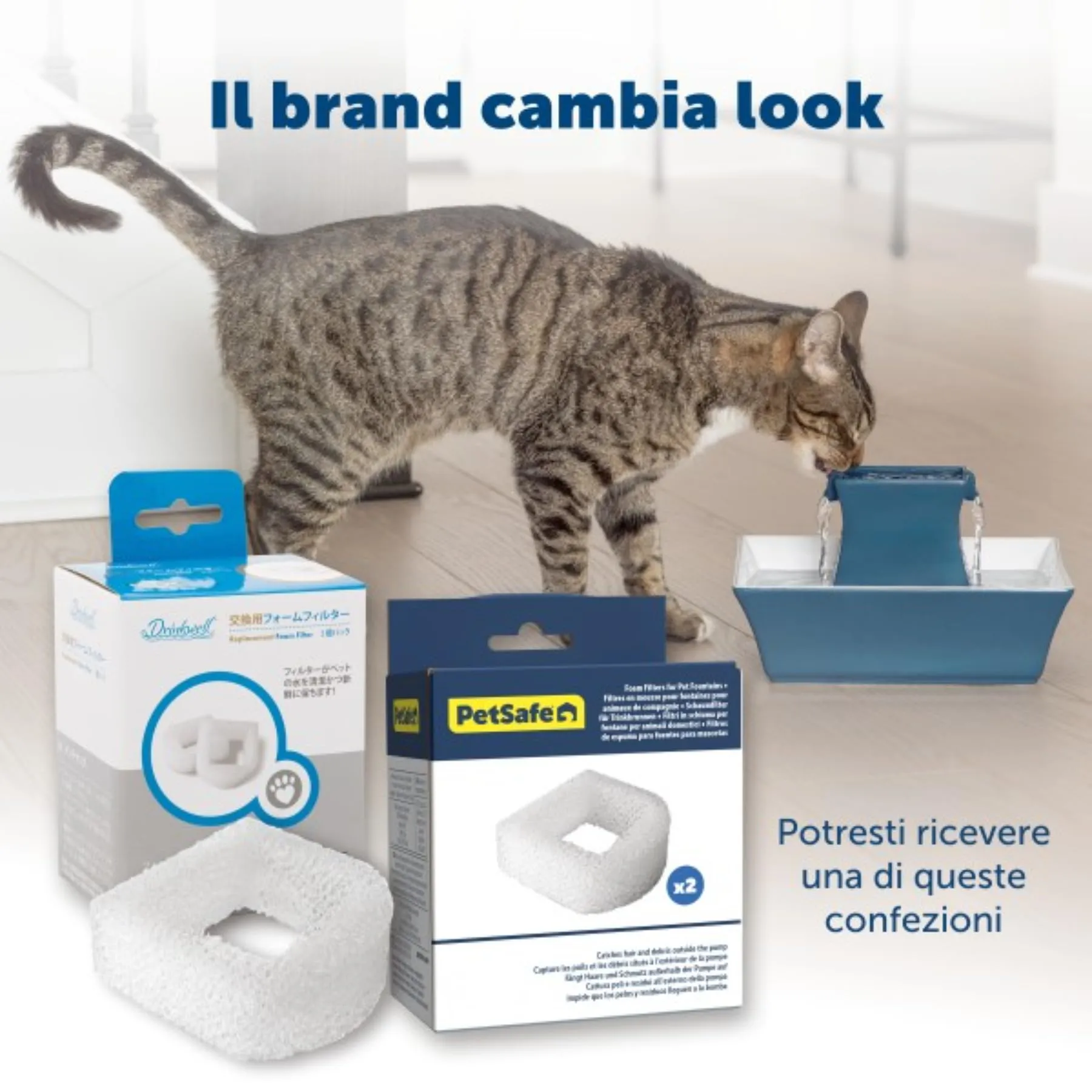 PetSafe PAC19-14089 Filtri di Schiuma di Ricambio per Fontane Drinkwell 360 in Acciaio Inossidabile e Ceramica, Confezione da 2 - immagine 7