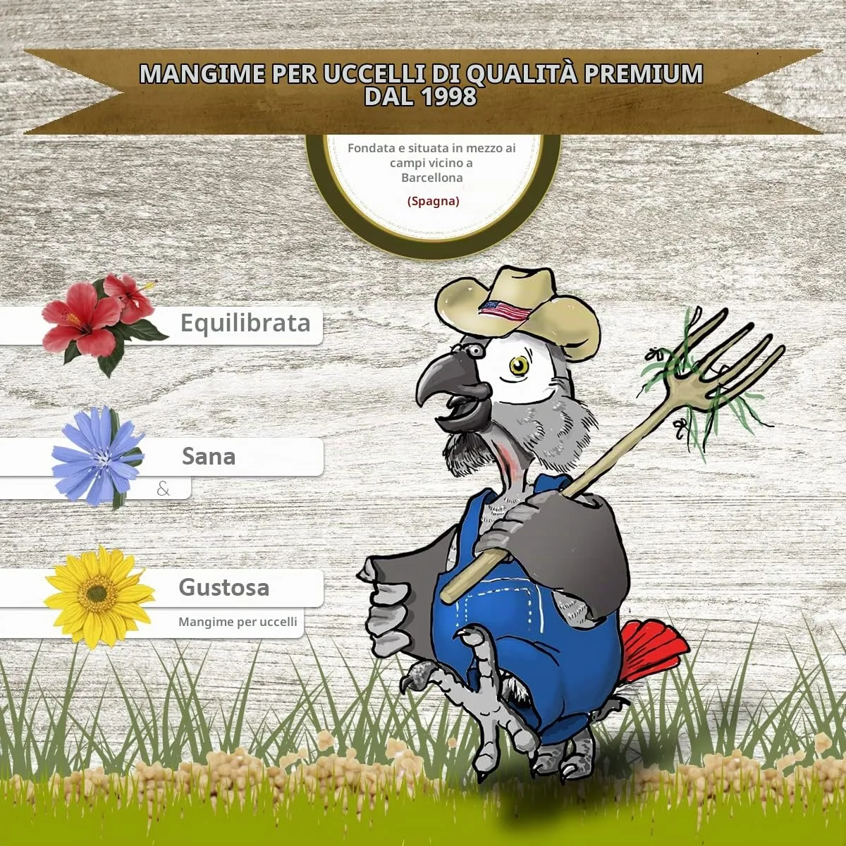 Psittacus Omega Mangime Completo per Ara, Ecletti, Cenerini e Pappagalli Africani, 3 kg - immagine 2