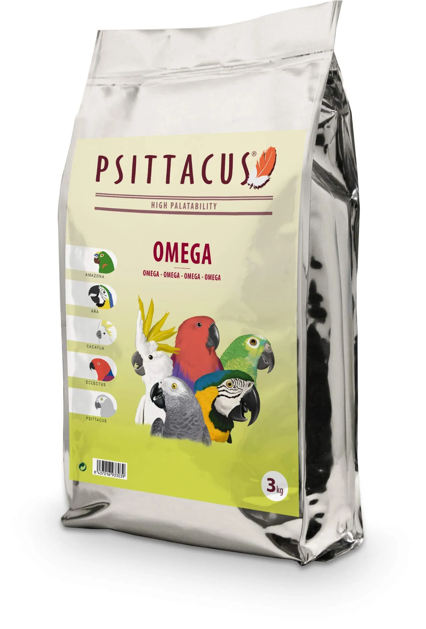 Psittacus Omega Mangime Completo per Ara, Ecletti, Cenerini e Pappagalli Africani, 3 kg - immagine 5