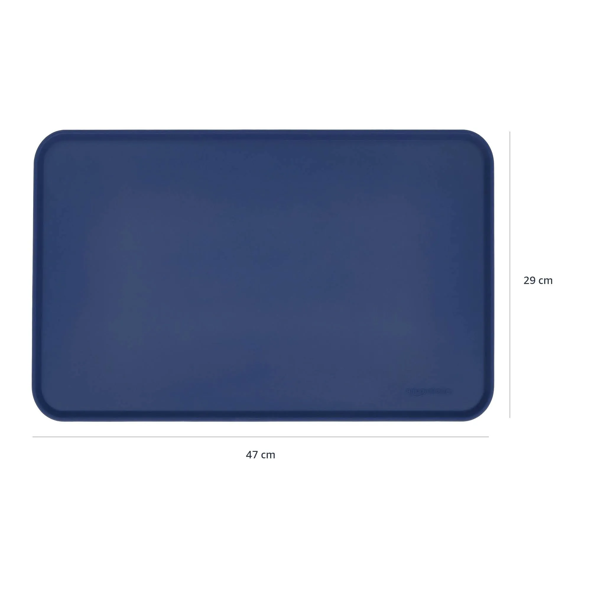 Amazon Basics Tappetino Sottociotola per Animali Domestici in Silicone, Impermeabile, 47 x 29 cm, Blu - immagine 4