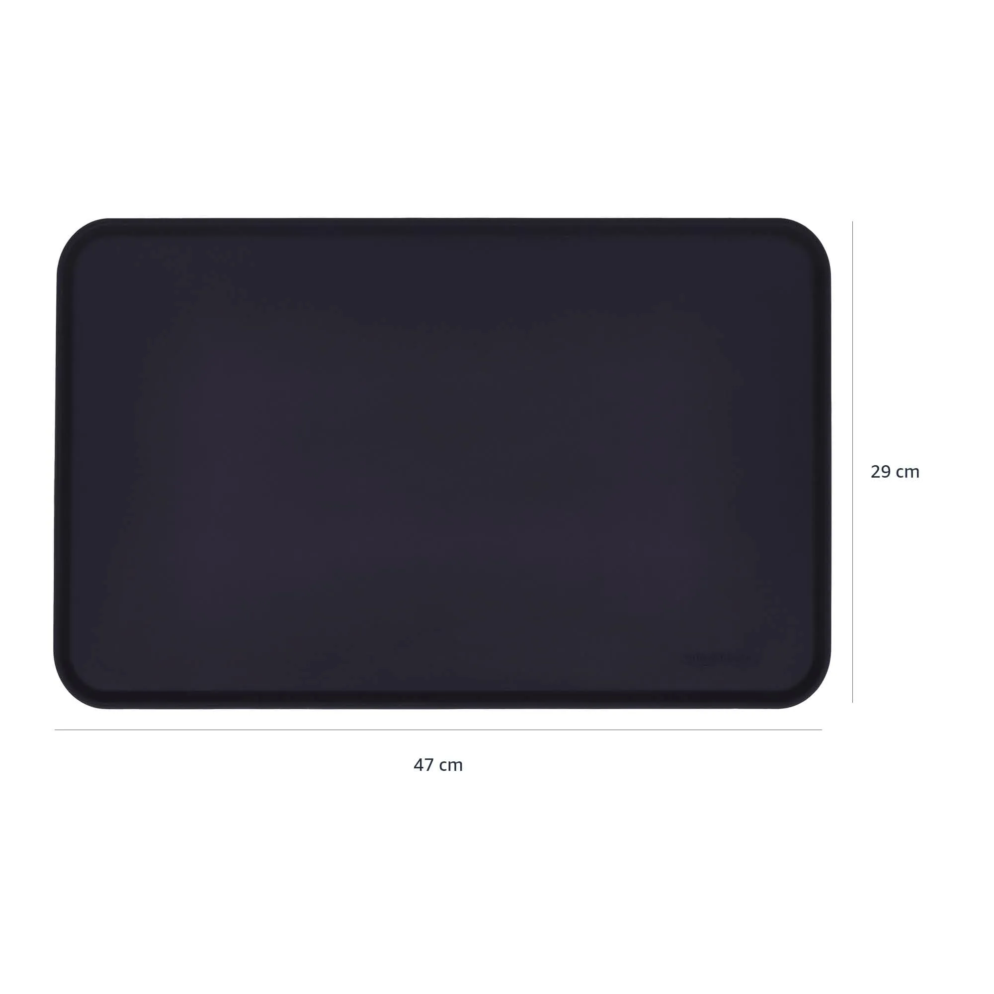 Amazon Basics Tappetino Sottociotola per Animali Domestici in Silicone, Impermeabile, 47 x 29 cm, Nero - immagine 4