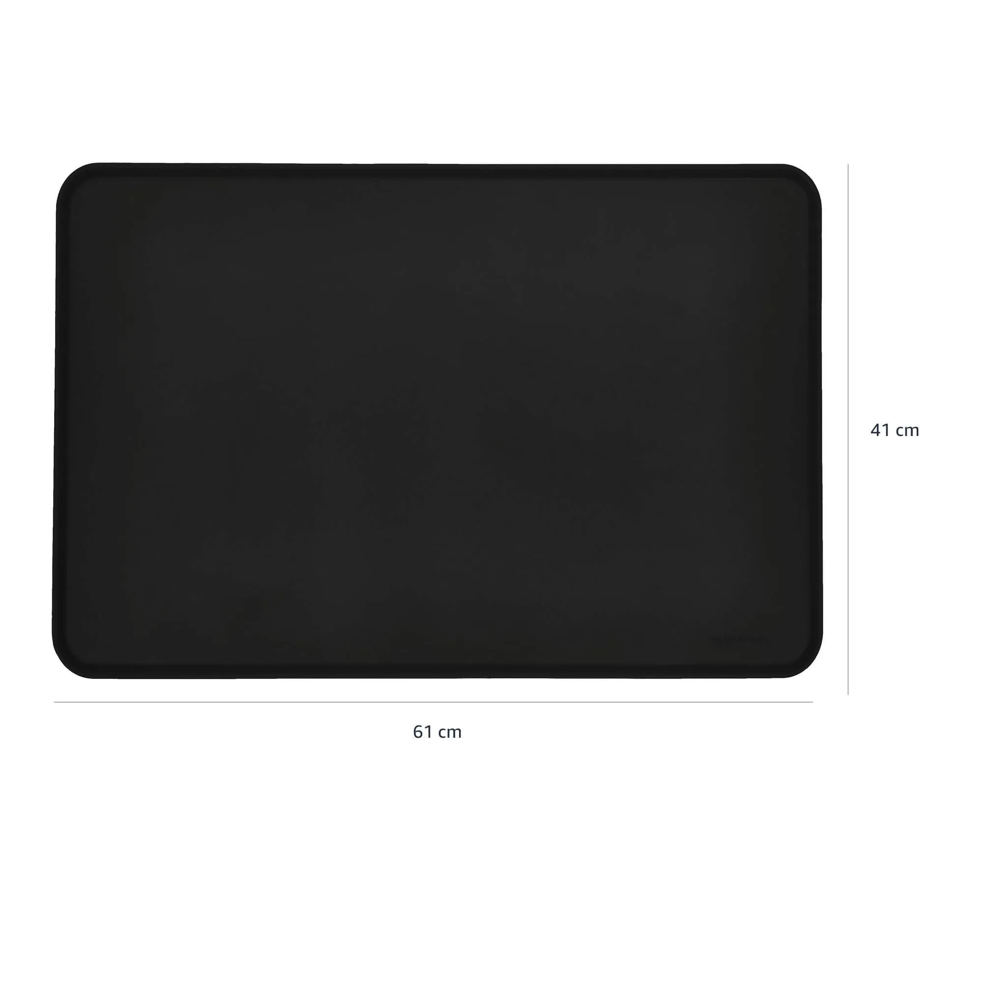 Amazon Basics Tappetino Sottociotola per Animali Domestici in Silicone, Impermeabile, 61 x 41 cm, Nero - immagine 4
