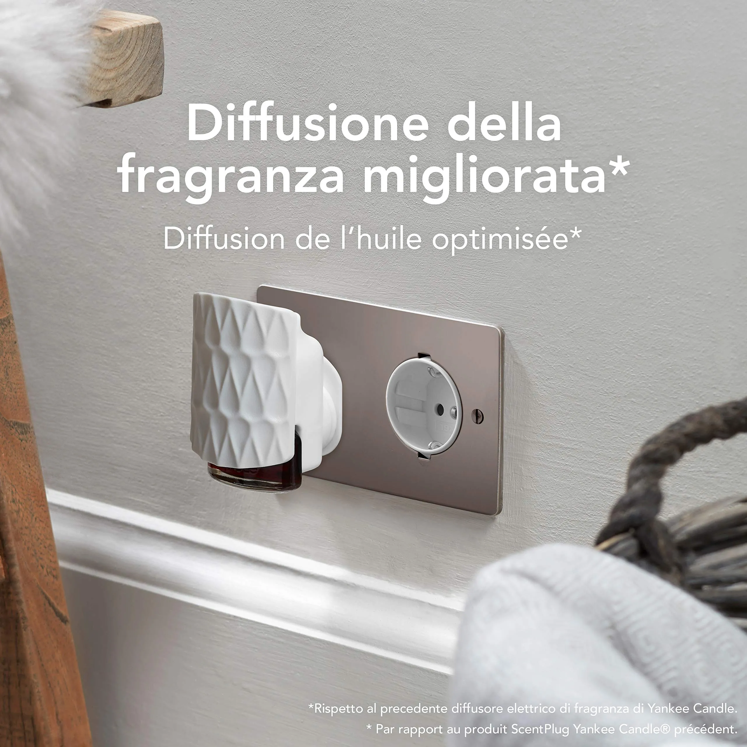 Yankee Candle ScentPlug Diffusore Base per Profumatore d'Ambiente Elettrico, Bianco, Spina UE a 2 poli - immagine 3