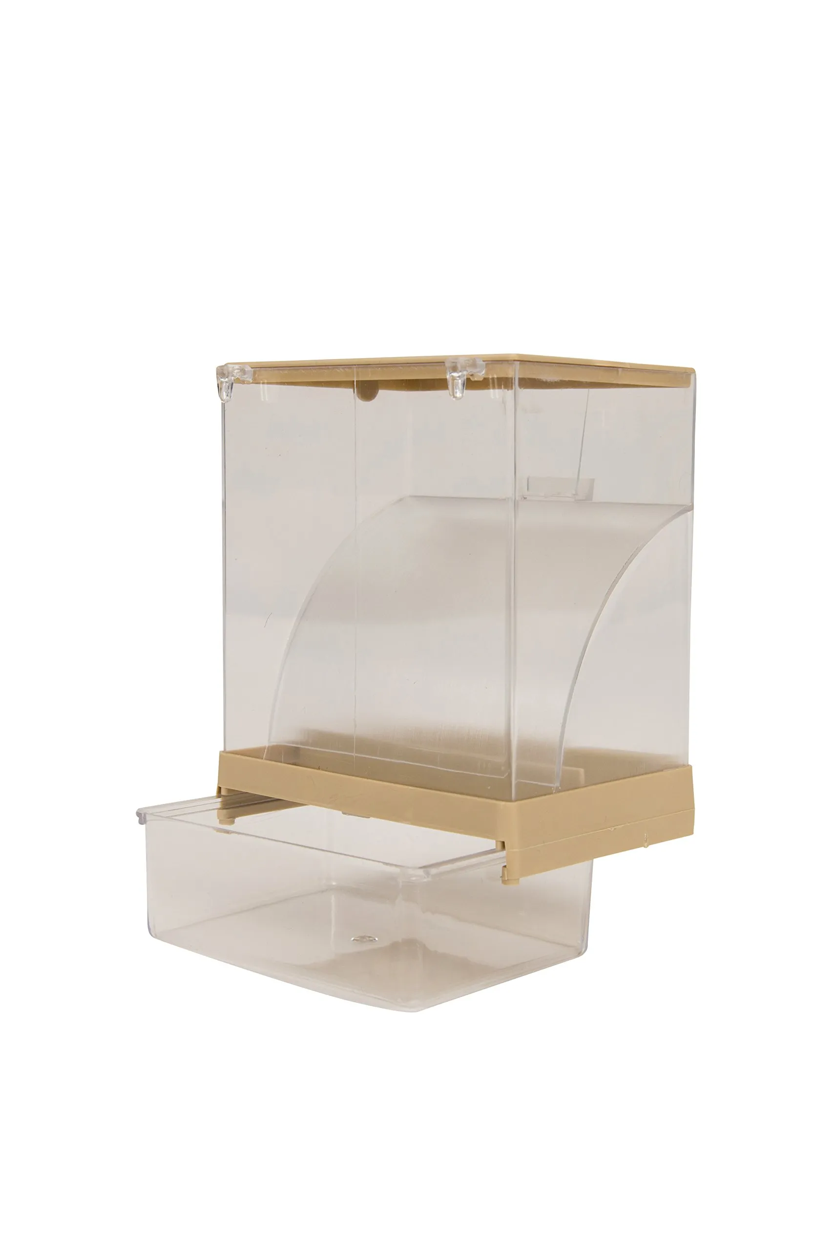 Tyrol Mangiatoia per uccelli anti-spreco con cassetto per semi e rifiuti, 10.5x8.2x14.5cm - immagine 1