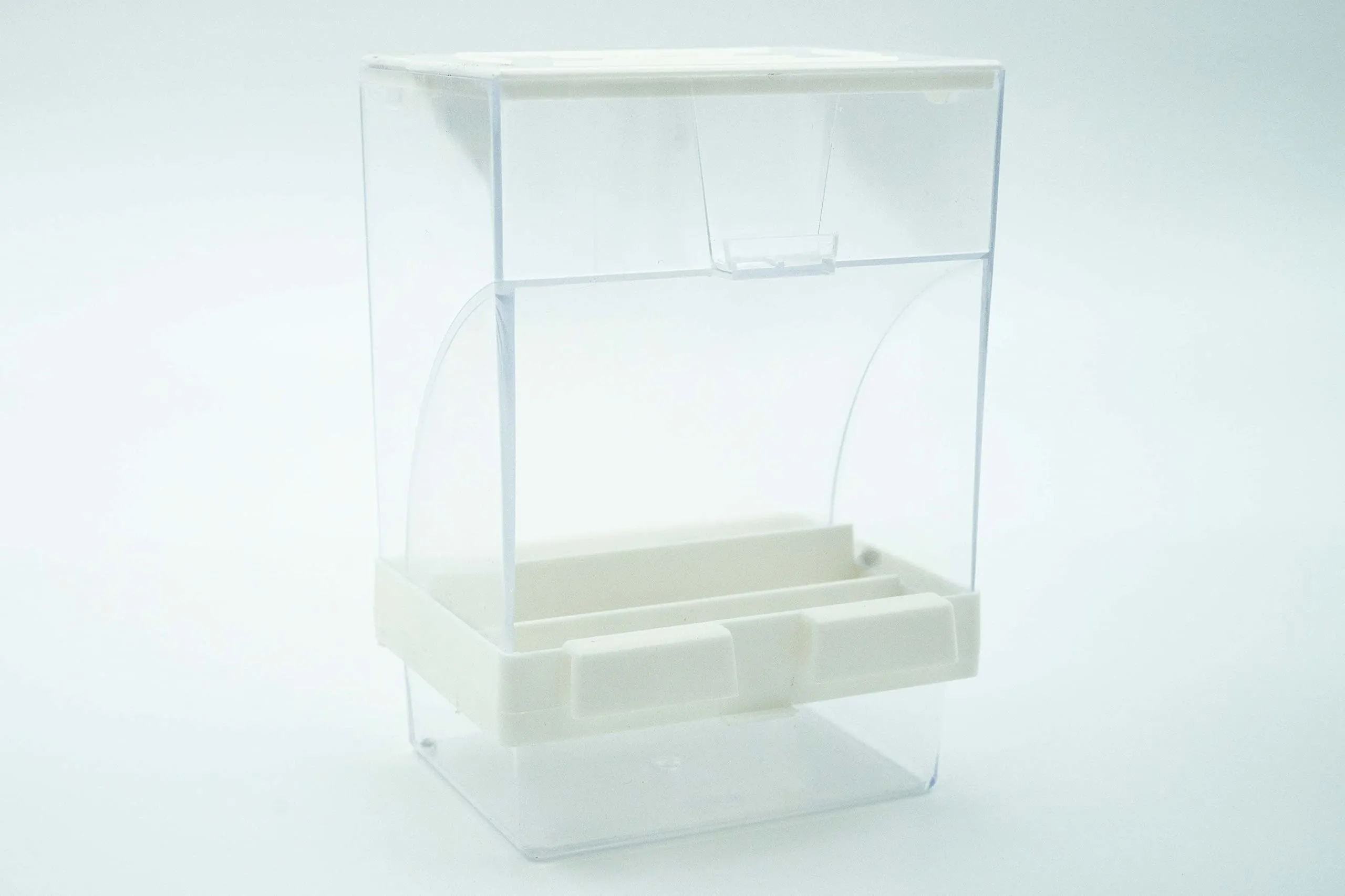 Tyrol Mangiatoia per uccelli anti-spreco con cassetto per semi e rifiuti, 10.5x8.2x14.5cm - immagine 2