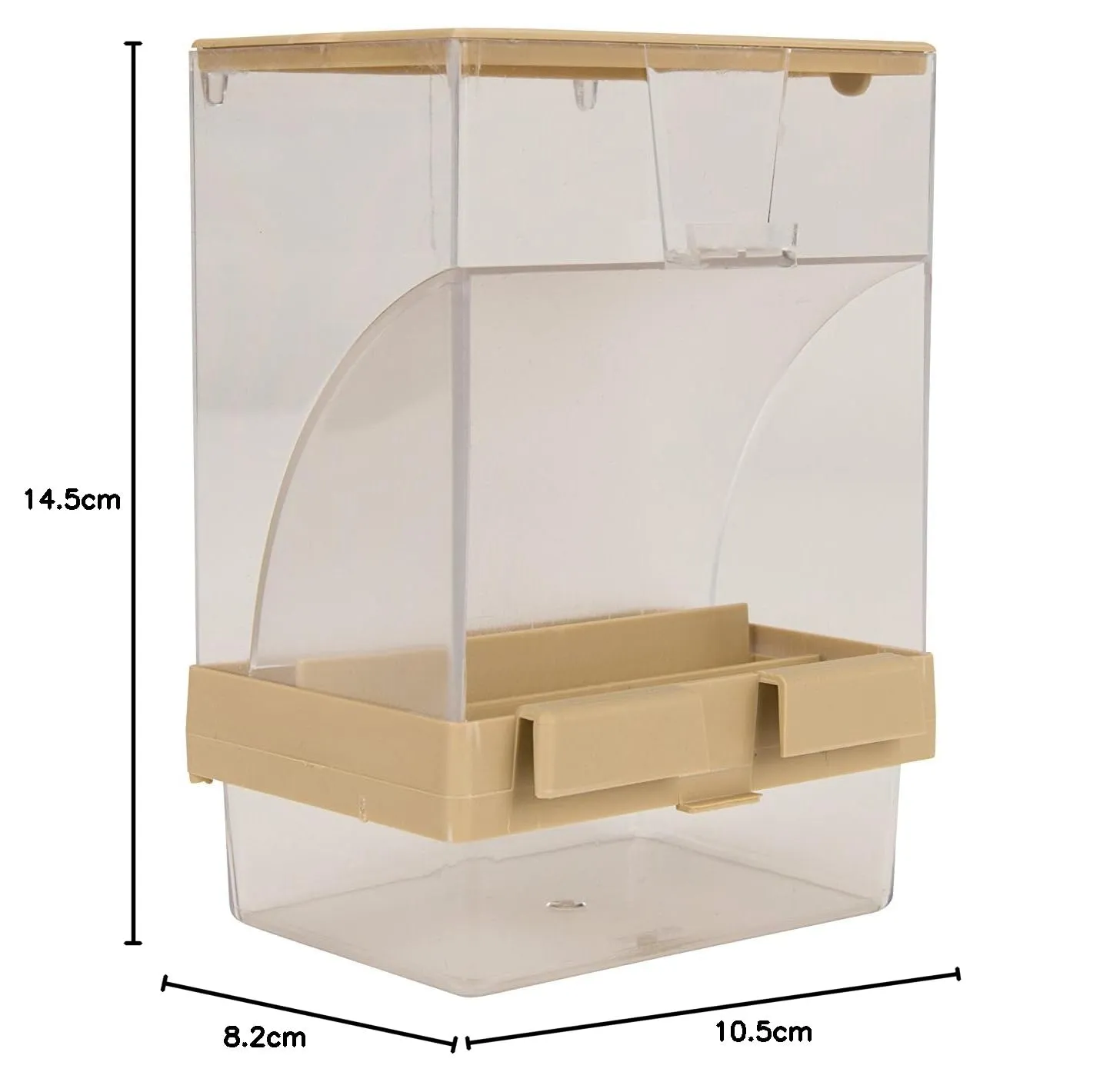 Tyrol Mangiatoia per uccelli anti-spreco con cassetto per semi e rifiuti, 10.5x8.2x14.5cm - immagine 7