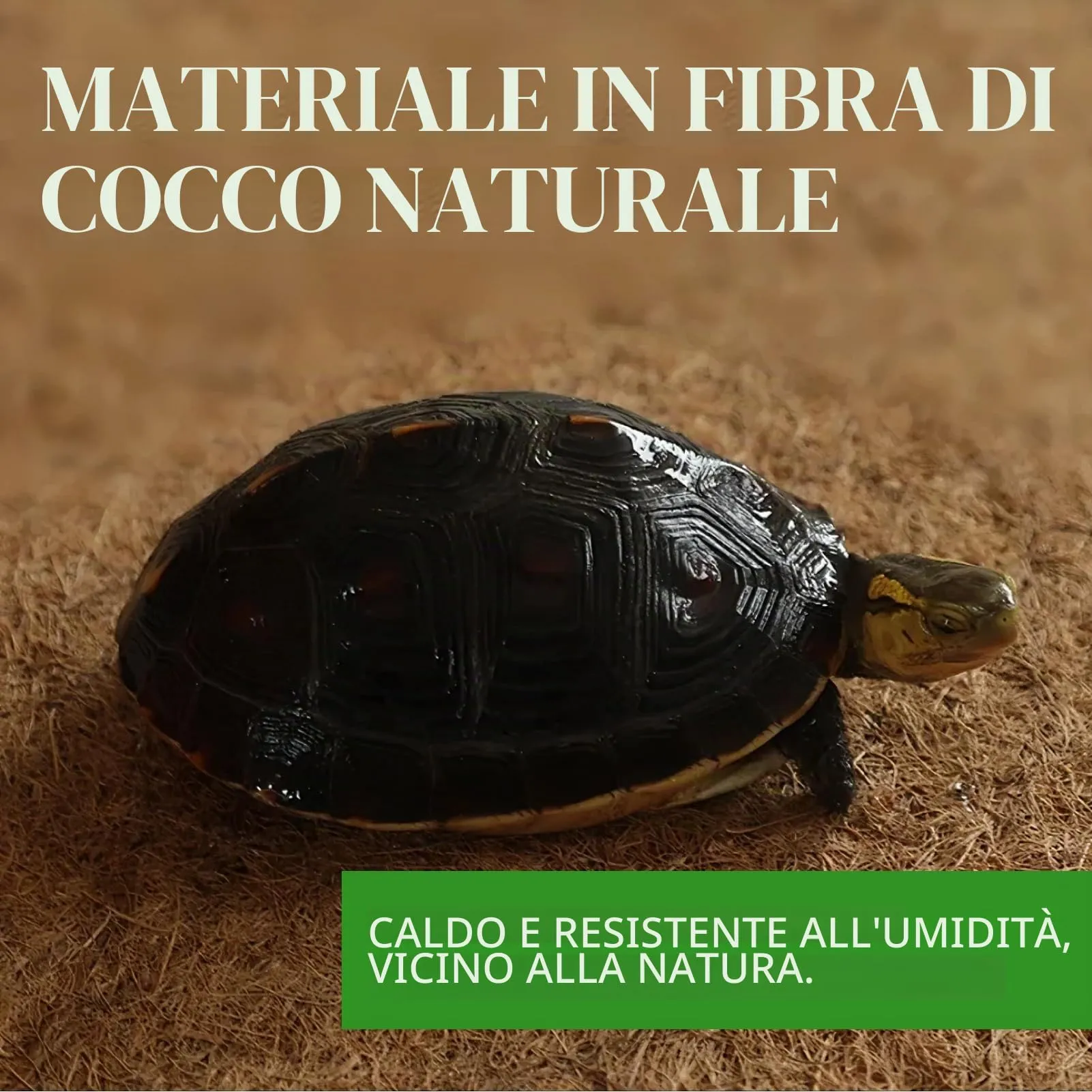 Flewdart Rotolo di Fibra di Cocco Naturale Carbonizzato 40x300cm per Rettili e Giardinaggio - immagine 4
