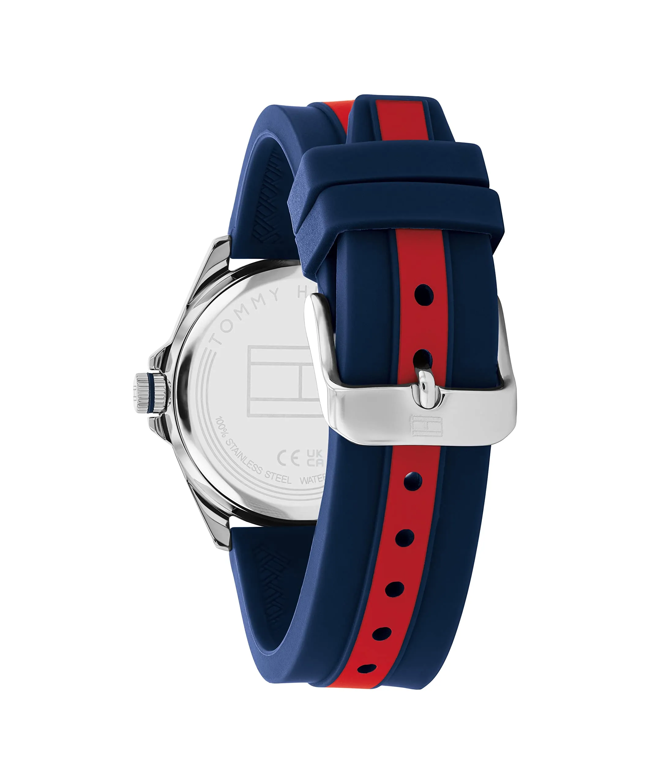 Tommy Hilfiger 1720019 Orologio al Quarzo per Bambini, Cinturino in Silicone Blu Navy e Rosso - immagine 3