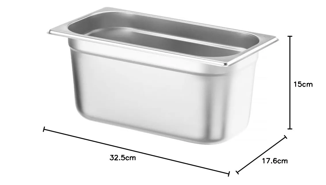 Hendi Contenitore Gastronorm GN 1/3 Budget Line, Acciaio Inox, 5.7L, 325x176x150mm - immagine 4
