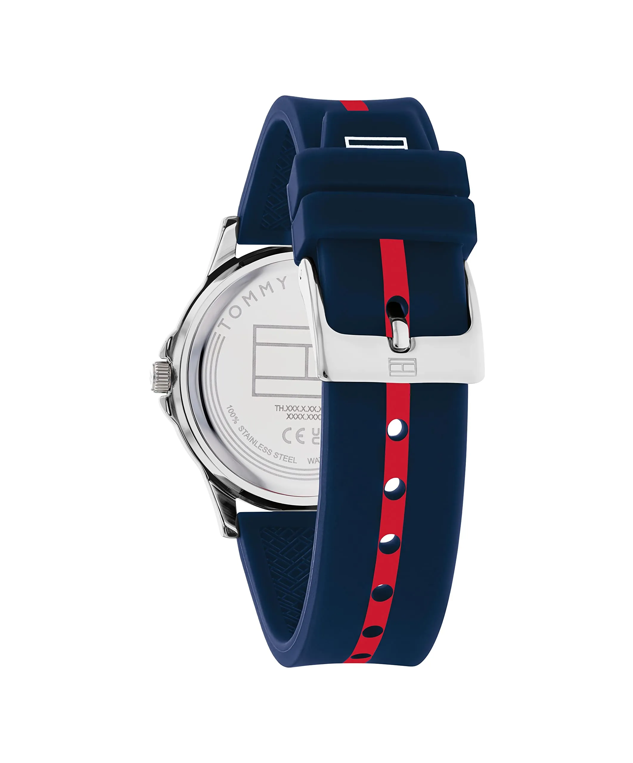 Tommy Hilfiger 1720036 Orologio al Quarzo per Bambini, Cinturino in Silicone Blu Navy e Rosso - immagine 3