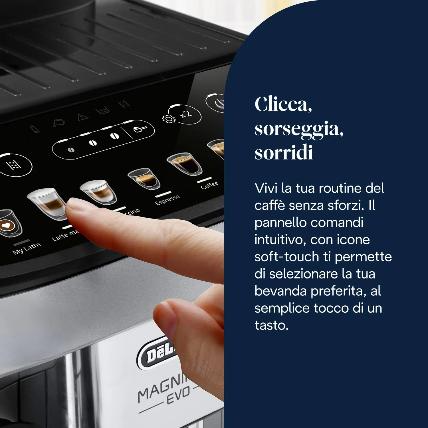 De'Longhi Magnifica Evo ECAM292.81.SB Macchina da Caffè con Sistema LatteCrema Hot - immagine 5