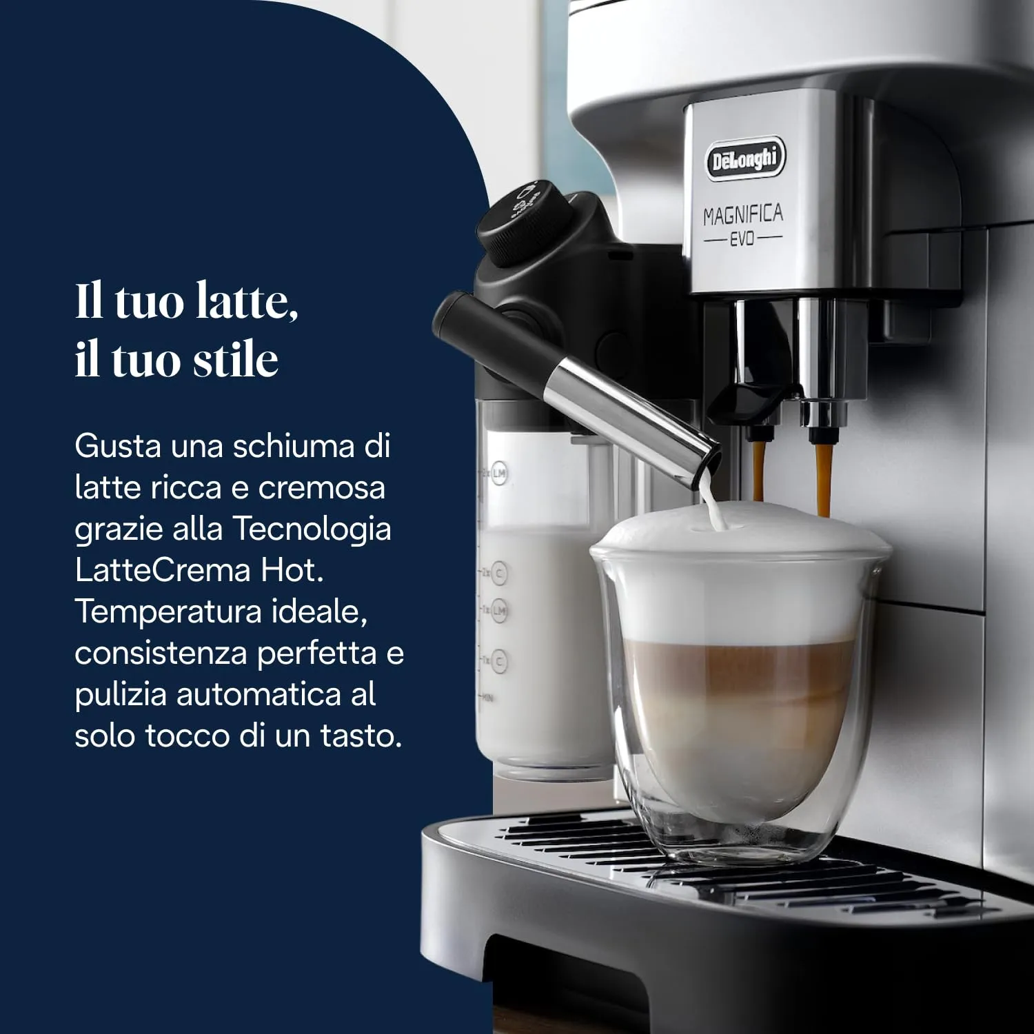 De'Longhi Magnifica Evo ECAM292.81.SB Macchina da Caffè con Sistema LatteCrema Hot - immagine 6