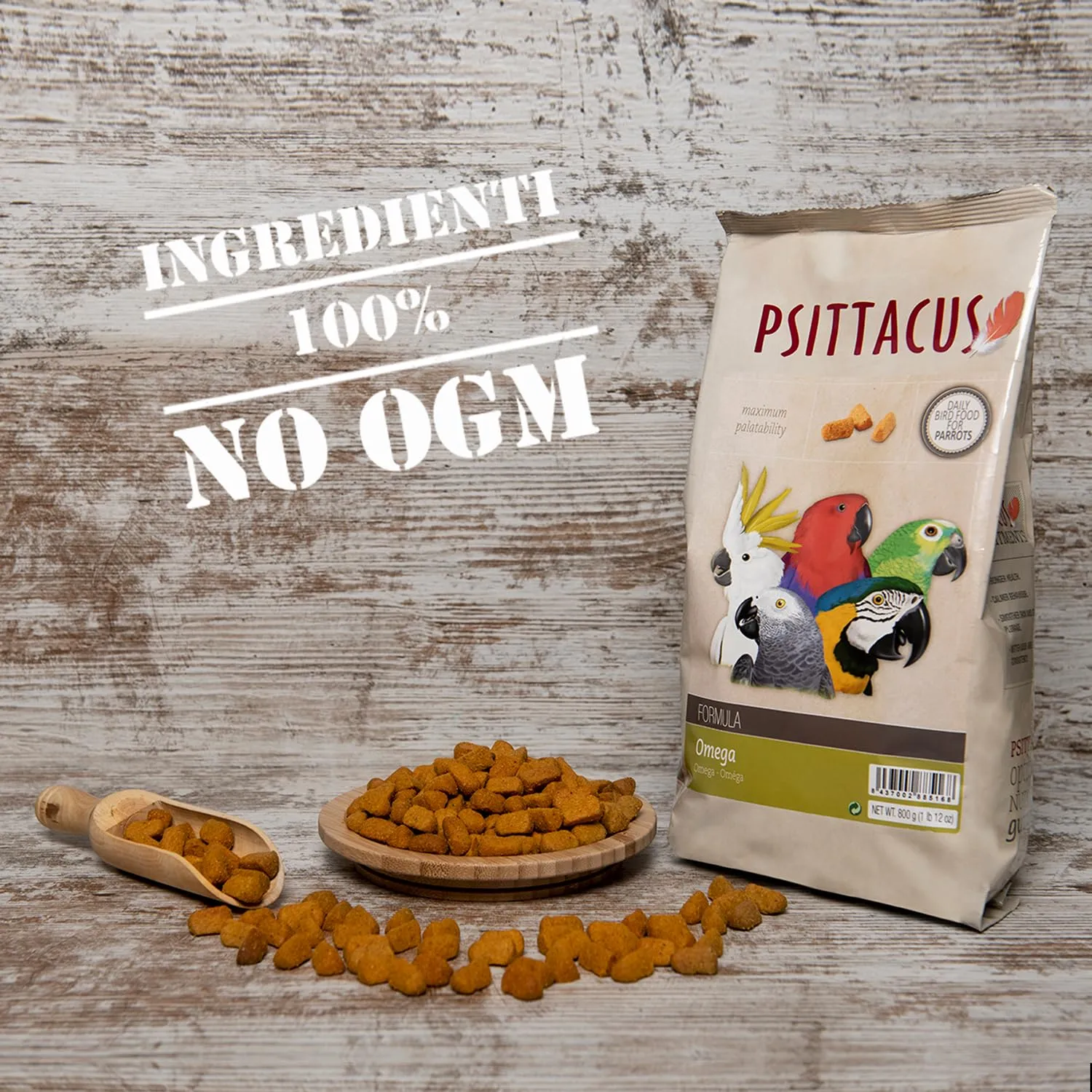 Psittacus Omega Mangime Completo per Ara, Ecletti e Pappagalli Africani, 800 g - immagine 5